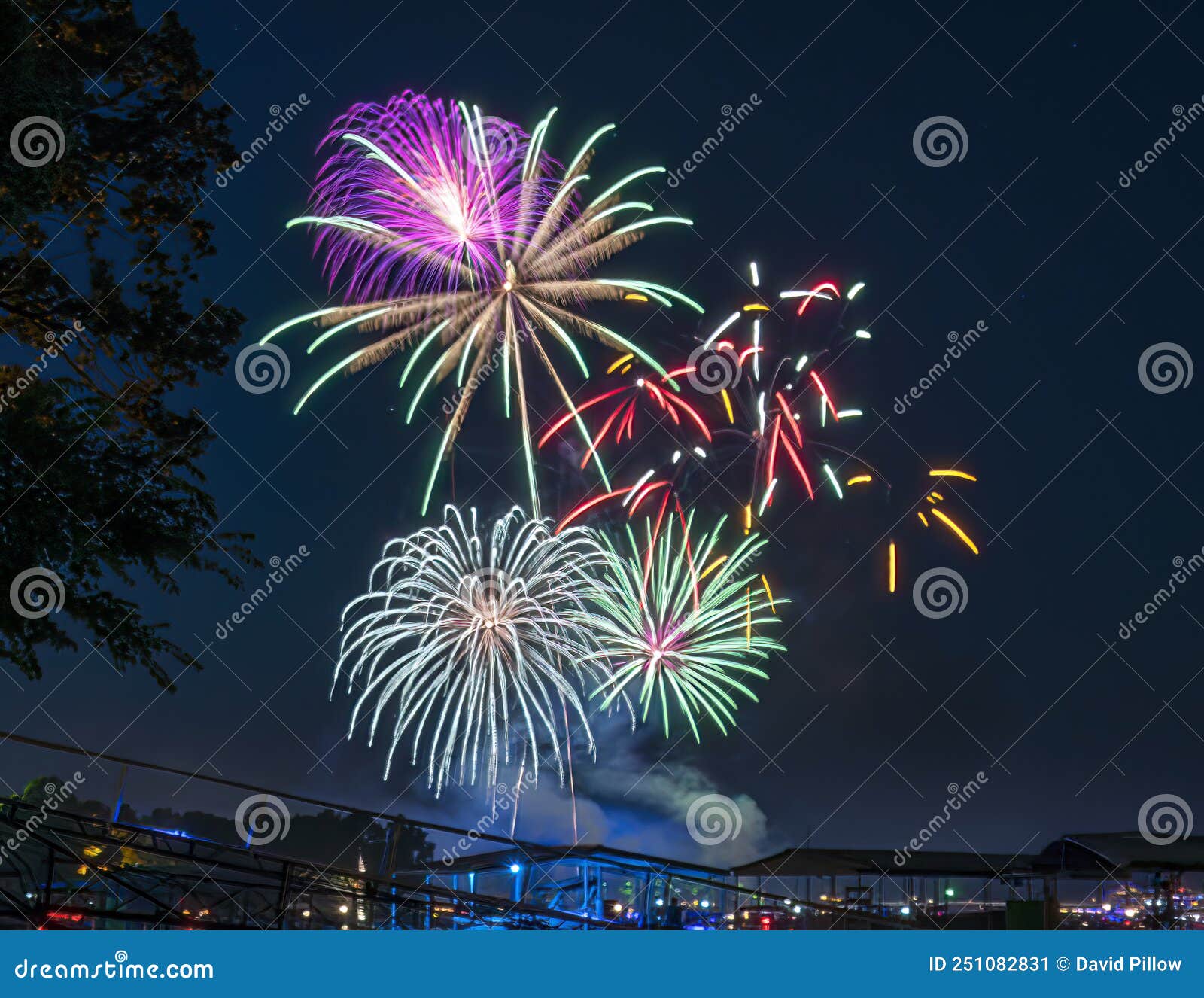 July 4th, 2022, Duck Creek Fireworks Display on Grand Lake, Oklahoma