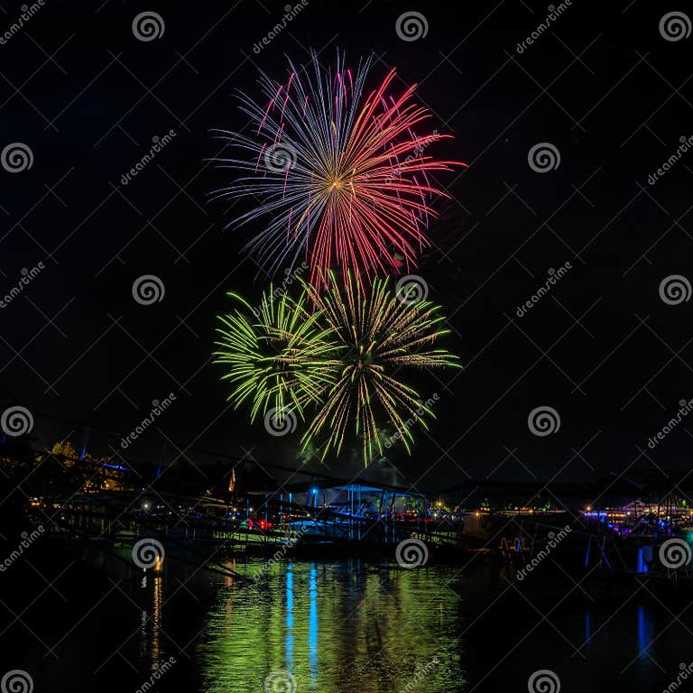 July 4th, 2023 Duck Creek Fireworks Display on Grand Lake, Oklahoma