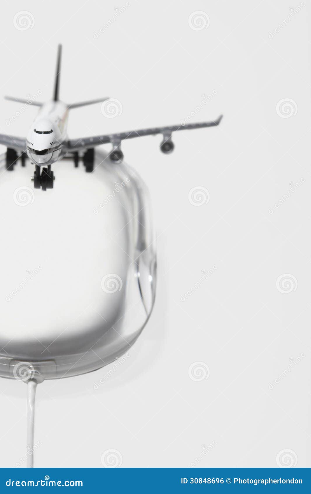 jumbo jet on apple macintosh computer mouse digital composite