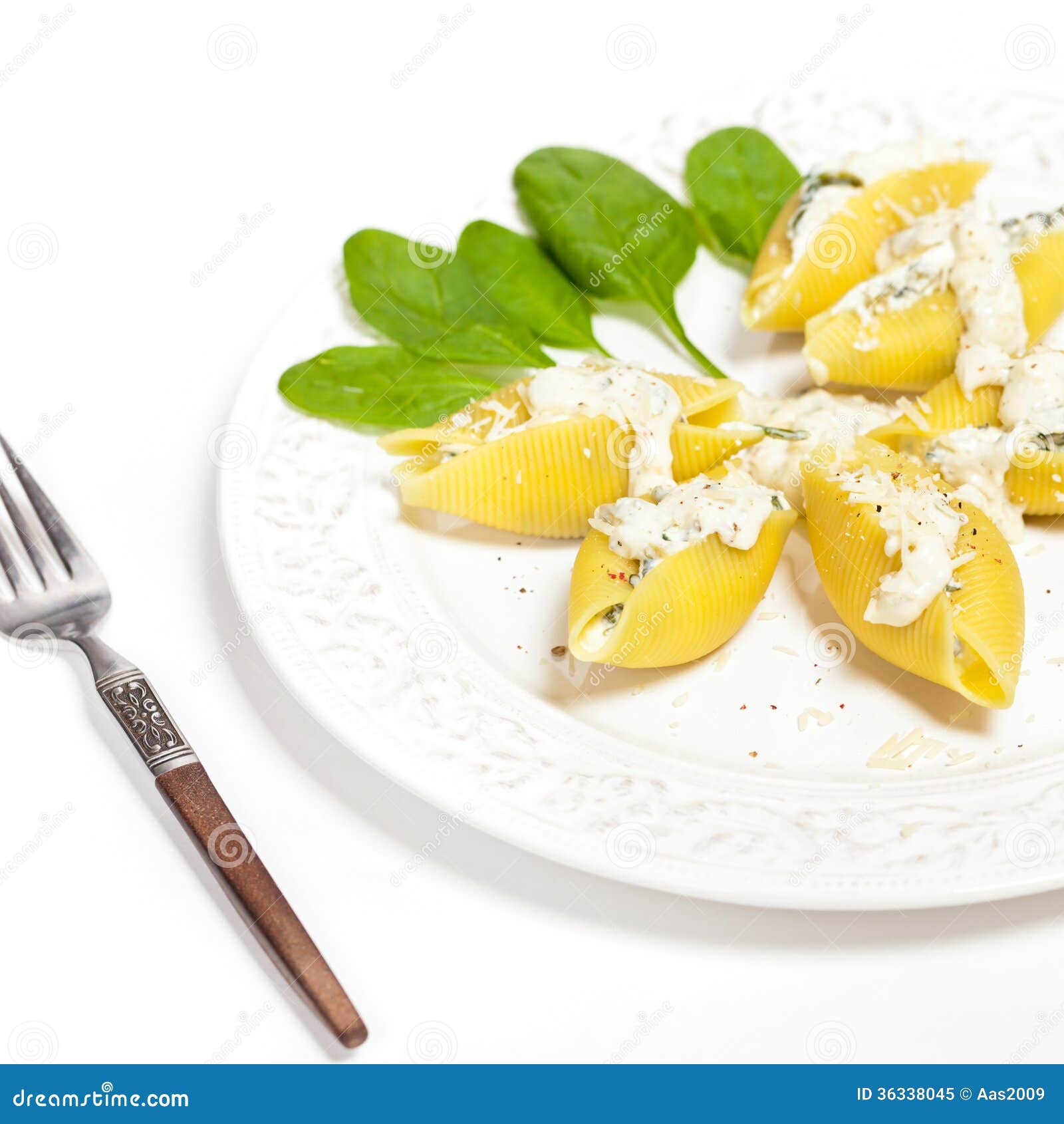 Jumbo Shells pasta stock image. Image of parmesan, spice 36338045