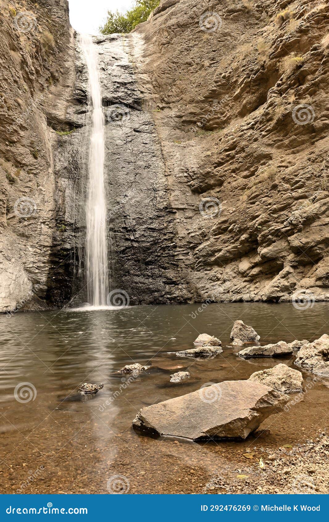 Jump Creek Falls Waterfall, Marsing, Idaho in the Owyhee Mountains ...