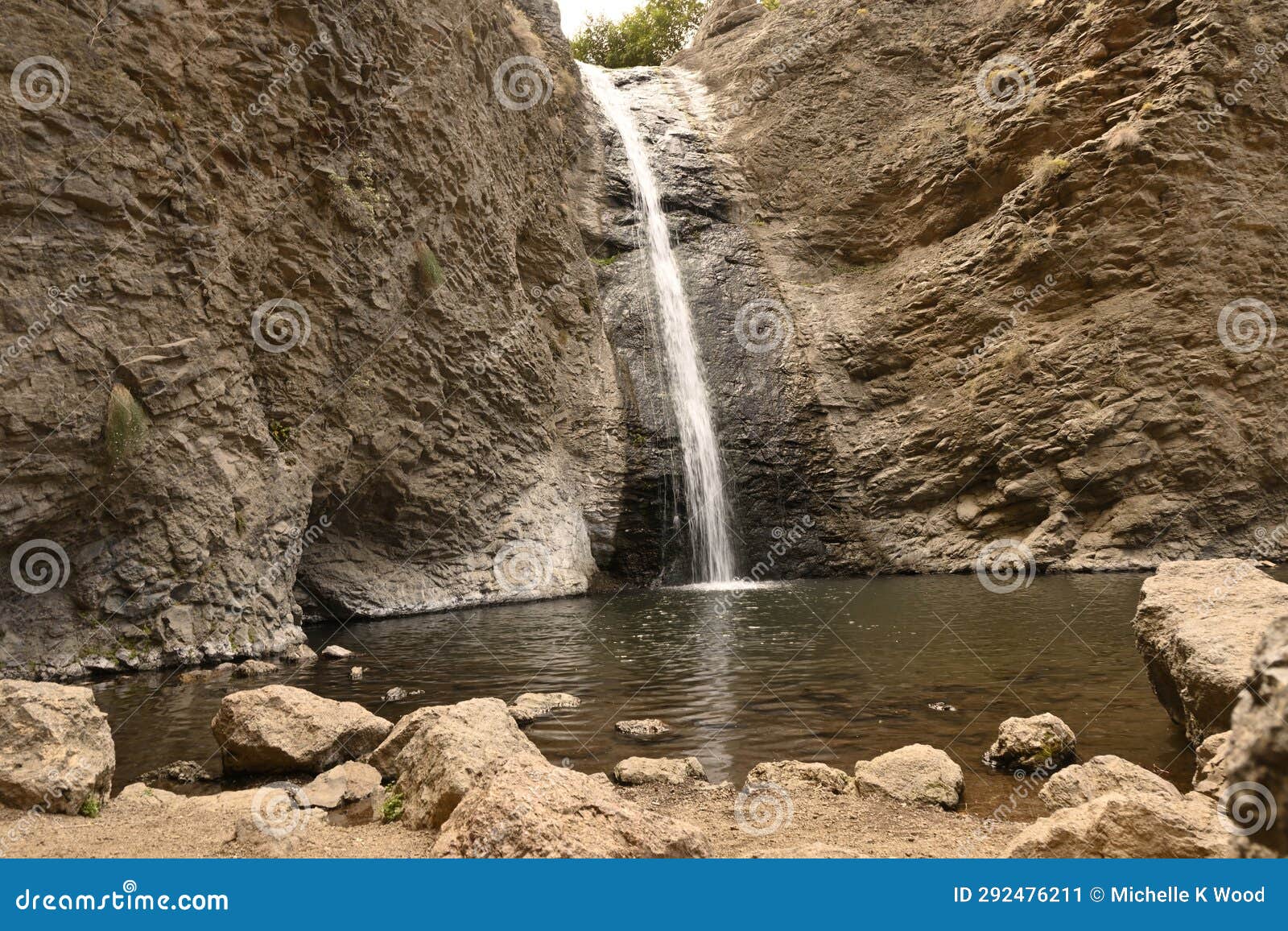 Jump Creek Falls Waterfall, Marsing, Idaho in the Owyhee Mountains ...