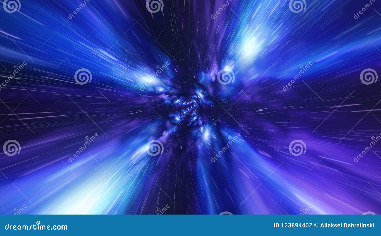jump in time vortex tunnel blue galaxy background
