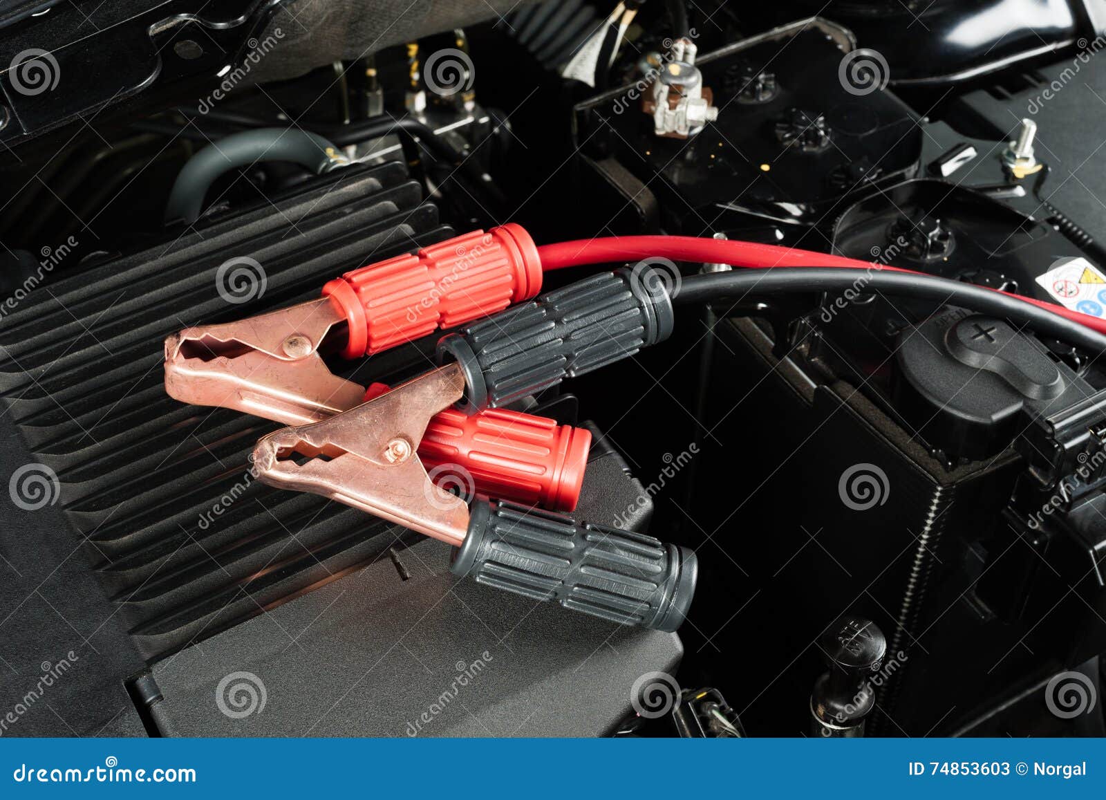 Jumper cable stock image. Image of engine, power, isolated 74853603