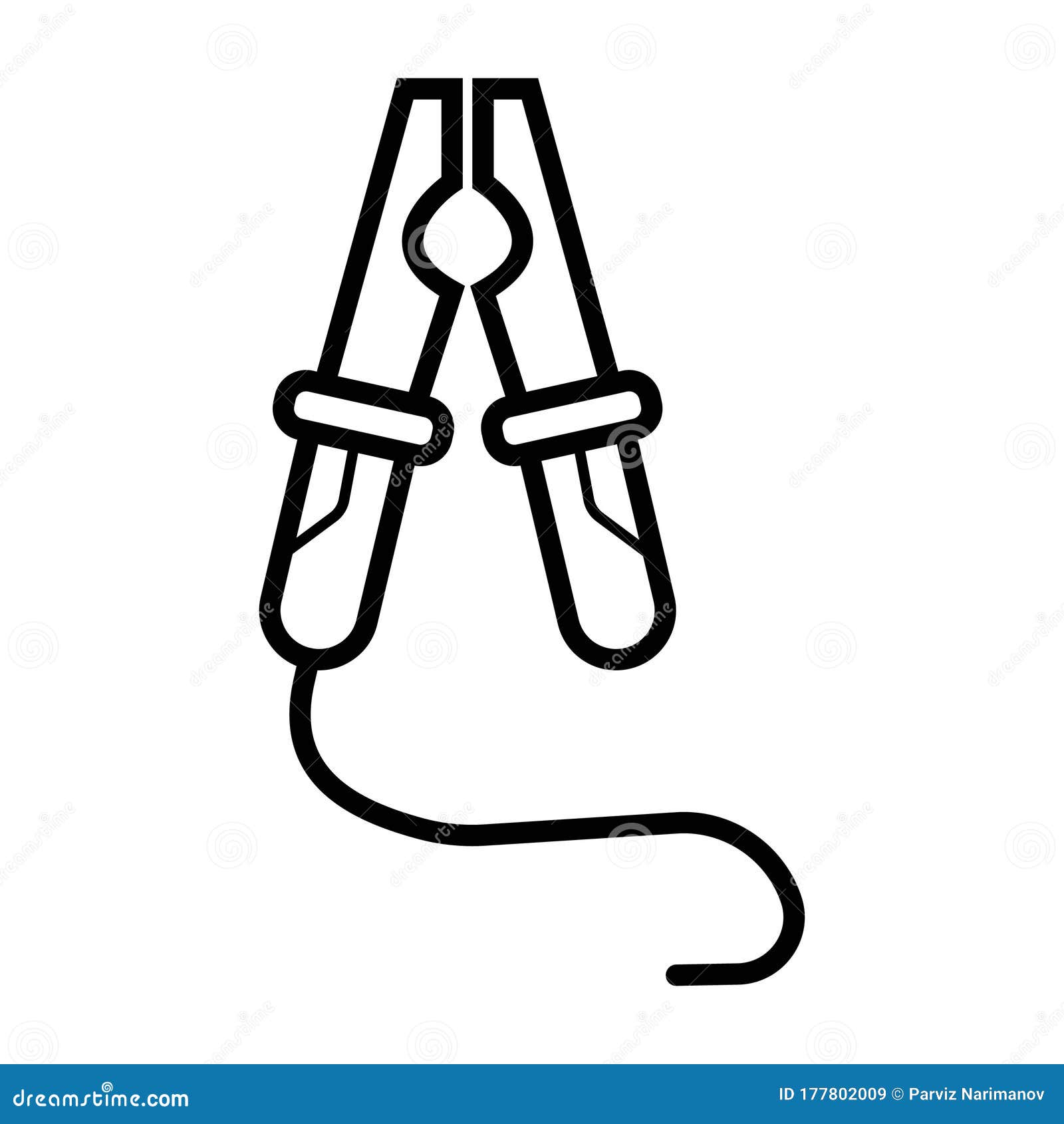 Jumper Cable Vector Icon Photo Stock Illustration Illustration of