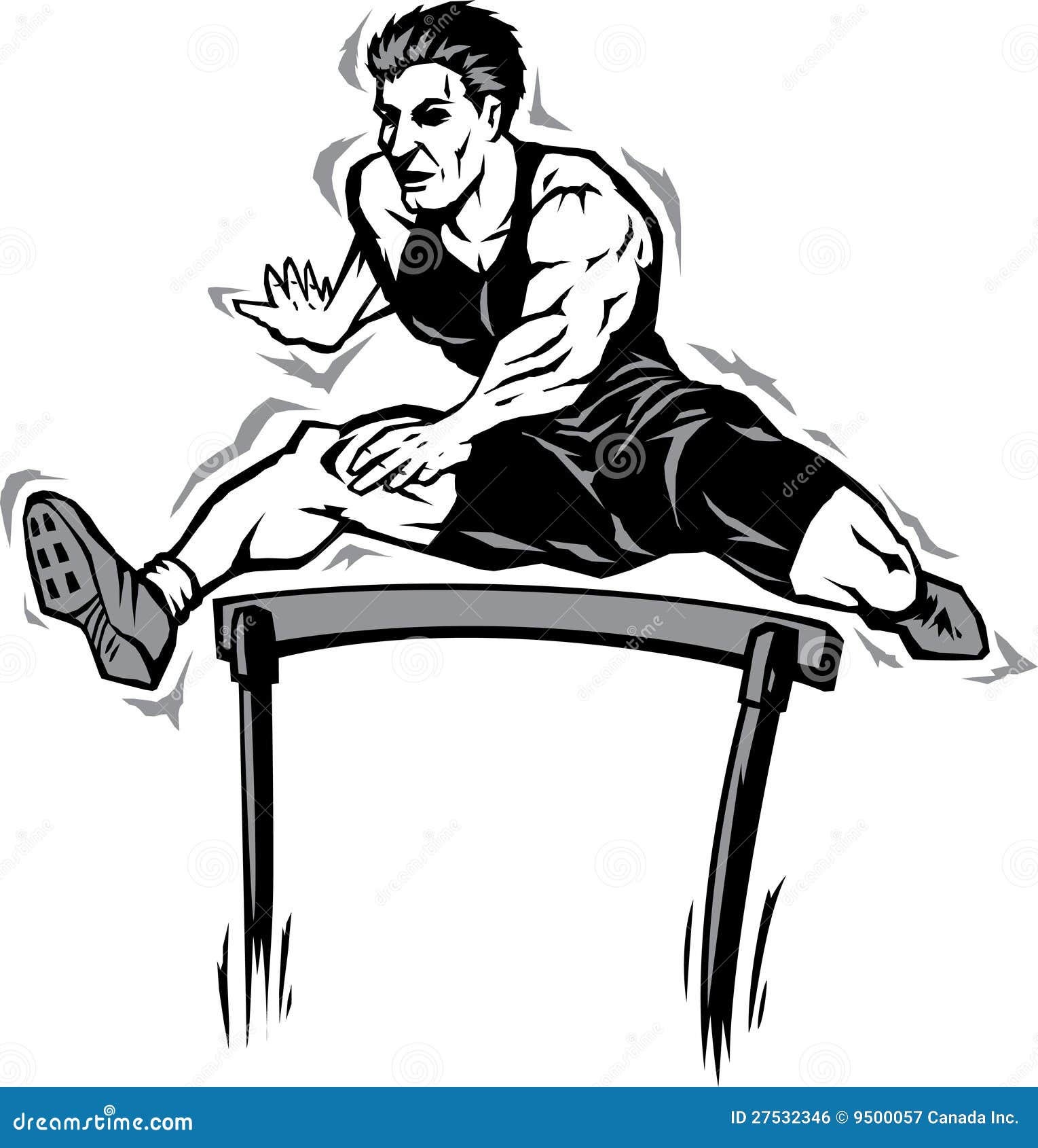 Jumping athlete stock vector. Illustration of strong - 27532346