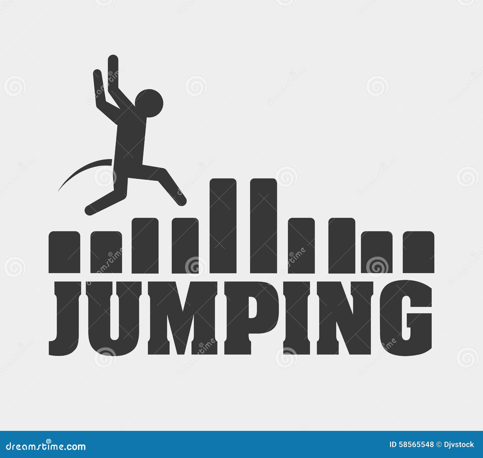 Jumping design stock vector. Illustration of cheerful - 58565548