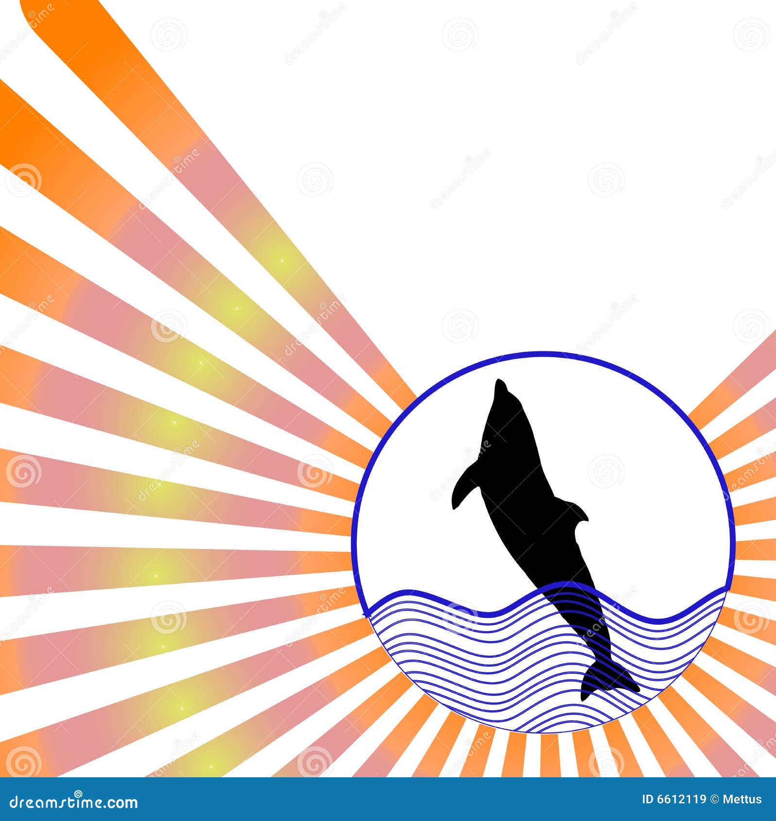 Jumping dolphin stock vector. Illustration of abstract - 6612119