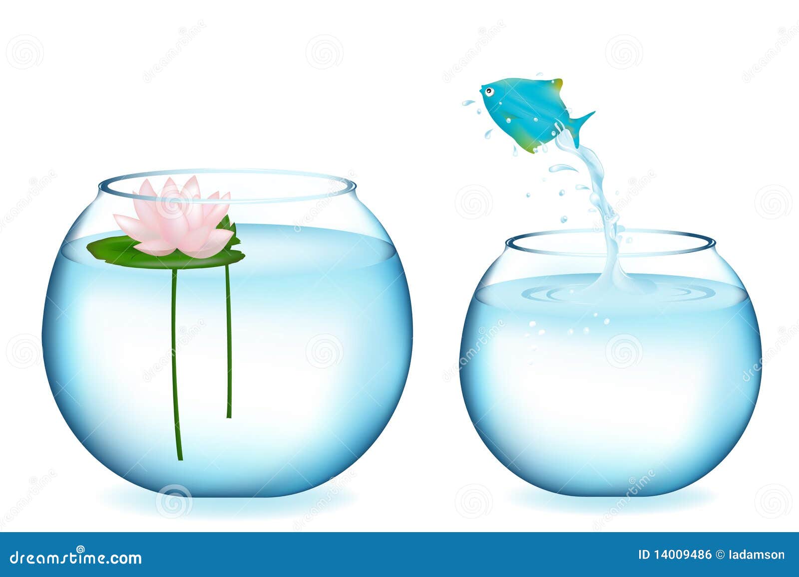 Jumping Fish. Vector stock vector. Illustration of concept - 14009486