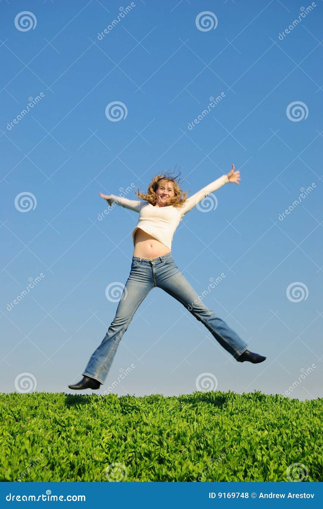 The jumping girl stock photo. Image of hair, cool, people - 9169748