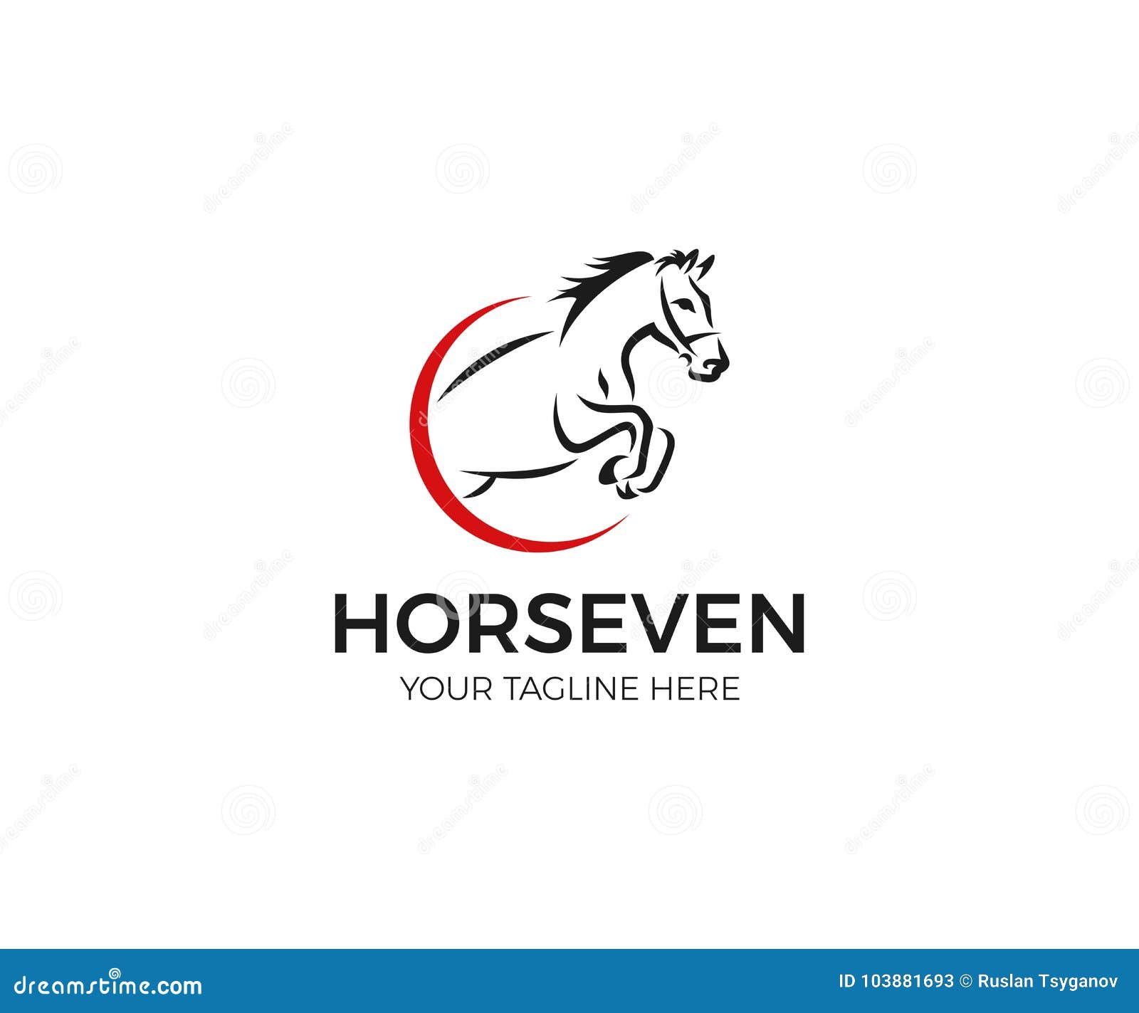 jumping horse logo template line animal vector design stock vector template horse