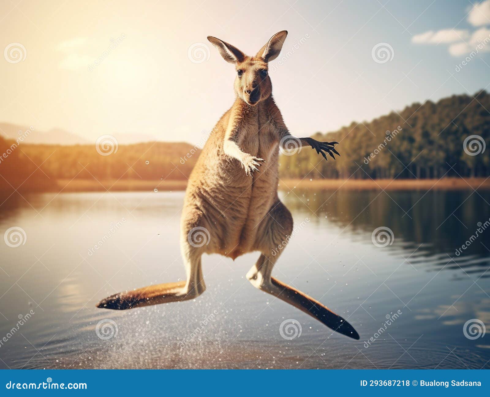 Jumping Kangaroo Icon Vector Illustration 182750730