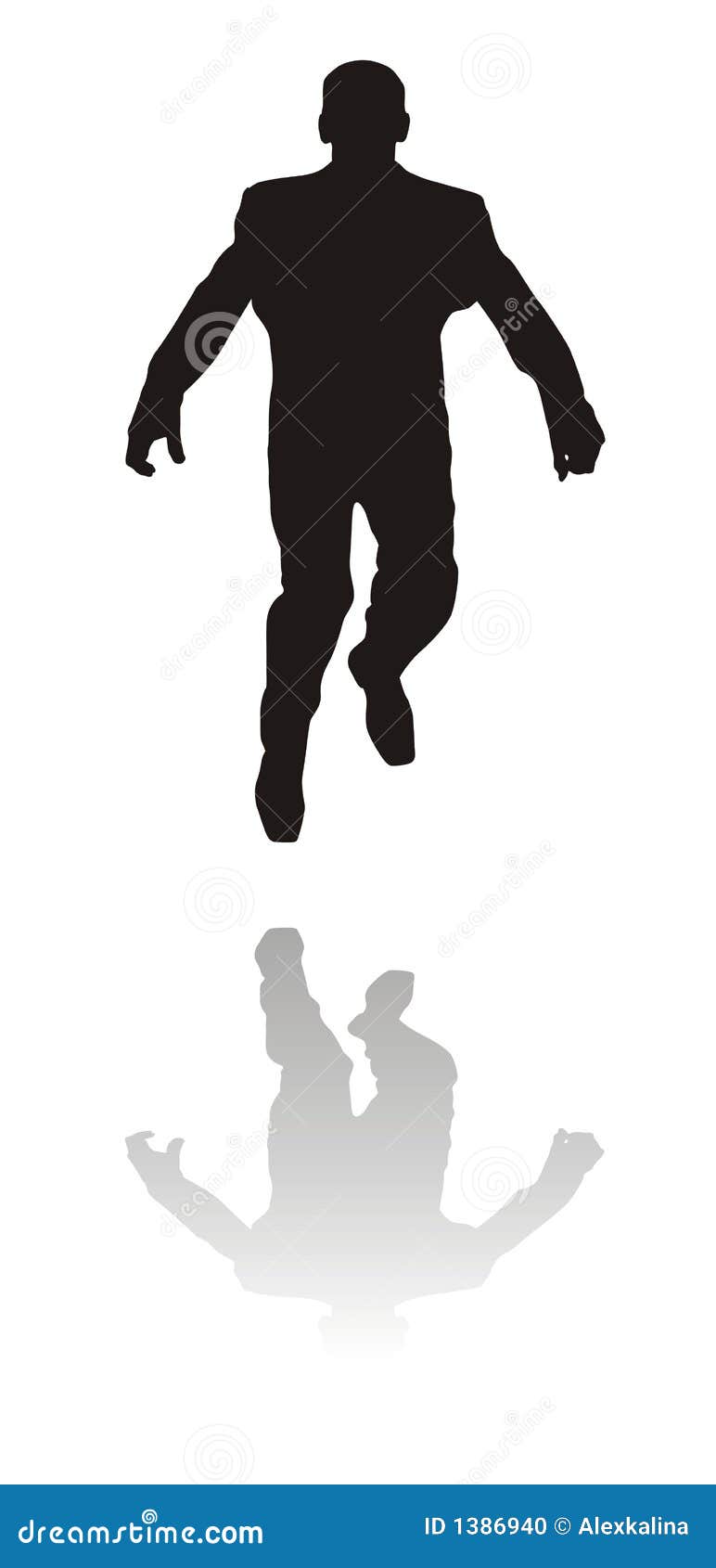 The jumping man stock vector. Illustration of loose, business - 1386940