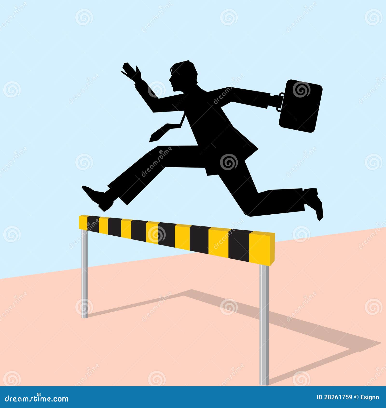 Jumping man with bag stock vector. Illustration of busy - 28261759