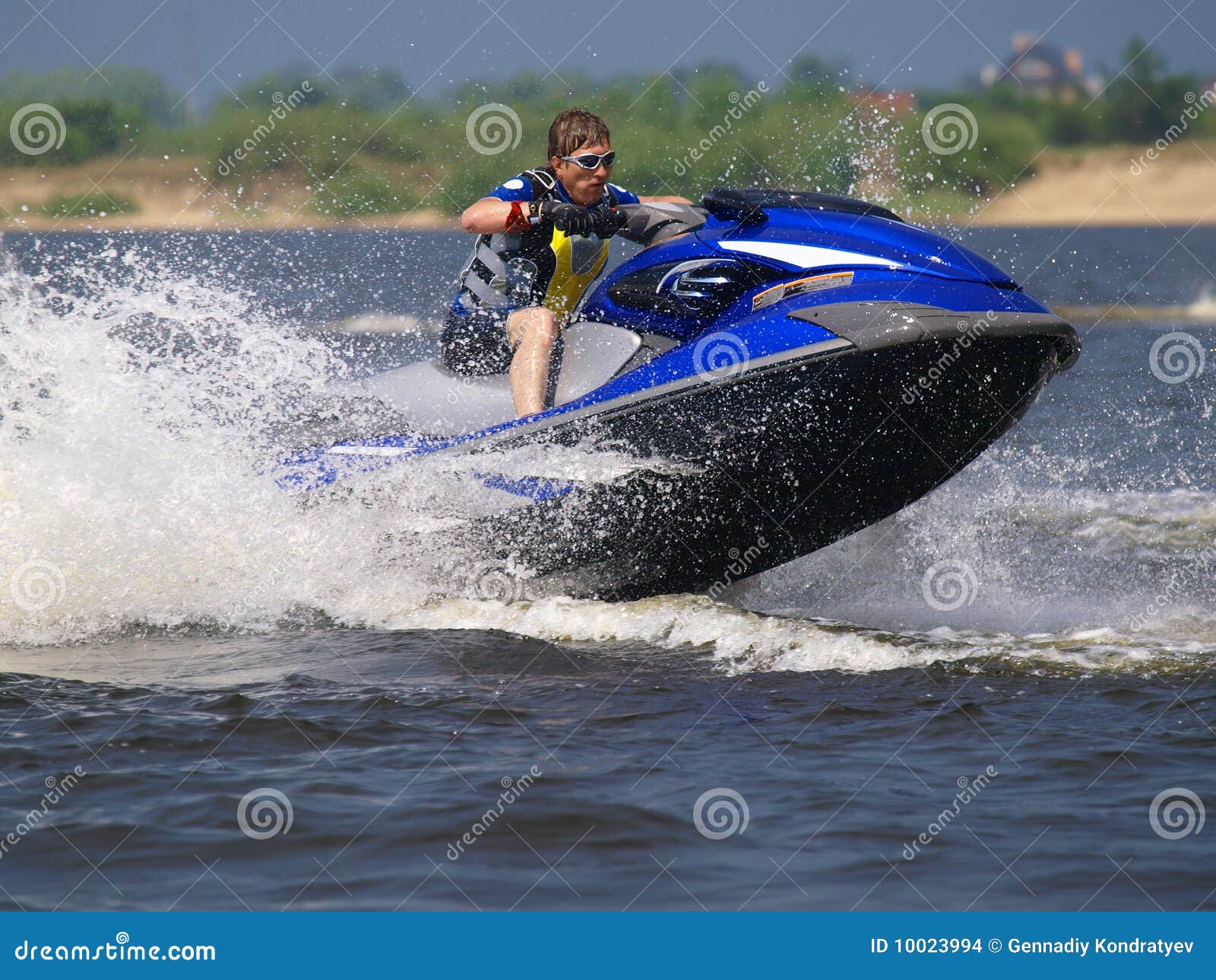 Jumping man on jet ski stock photo. Image of fast, jetski 10023994