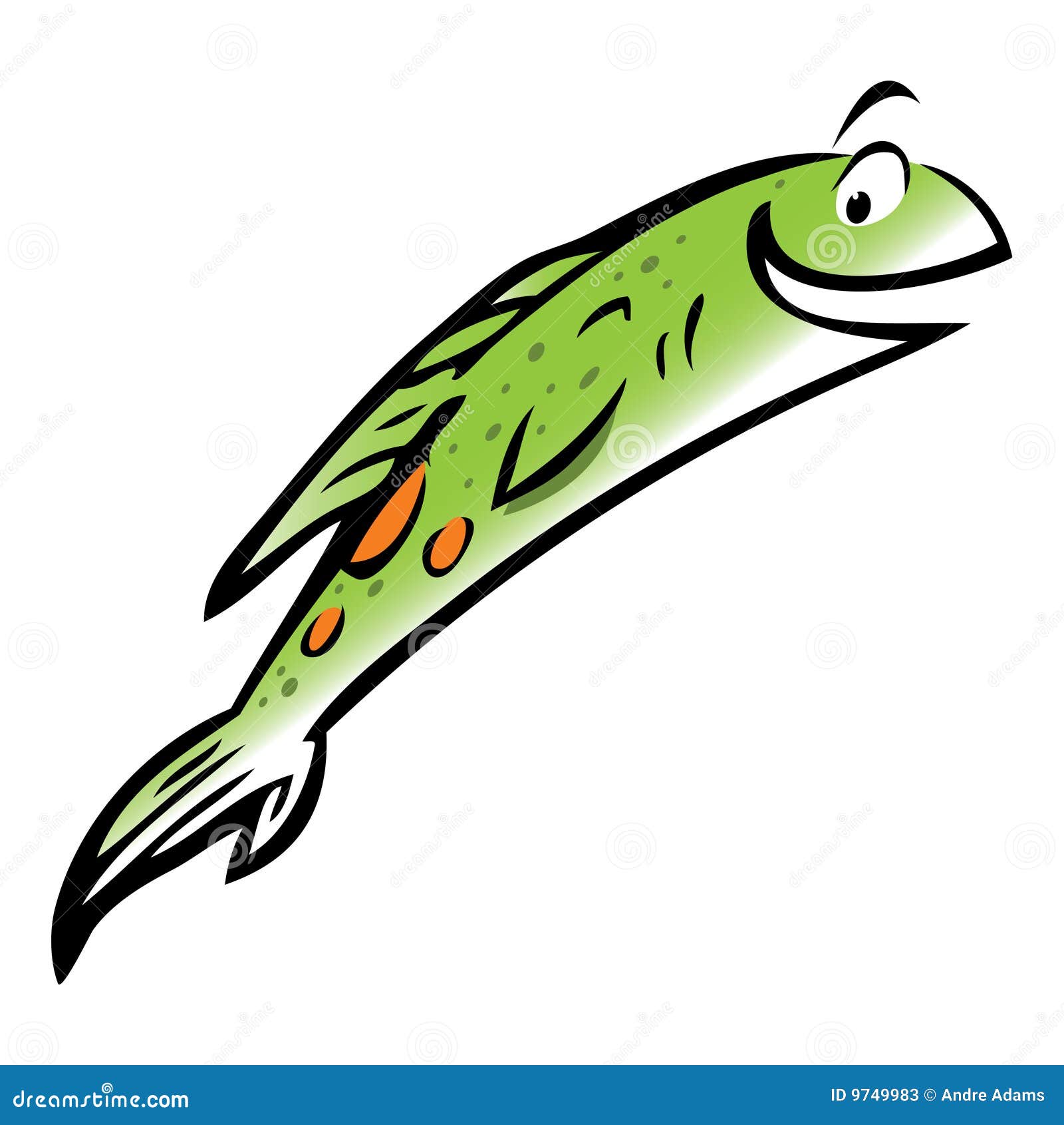 Jumping Salmon fish stock vector. Illustration of entree 9749983