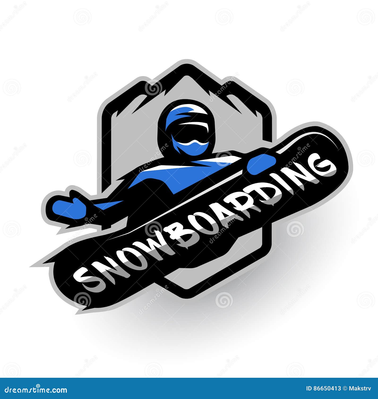 Jumping Snowboarder, Sport Logo. Stock Vector - Illustration of ...