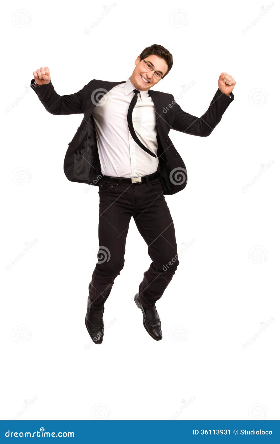 Jumping Student. Stock Image - Image: 36113931