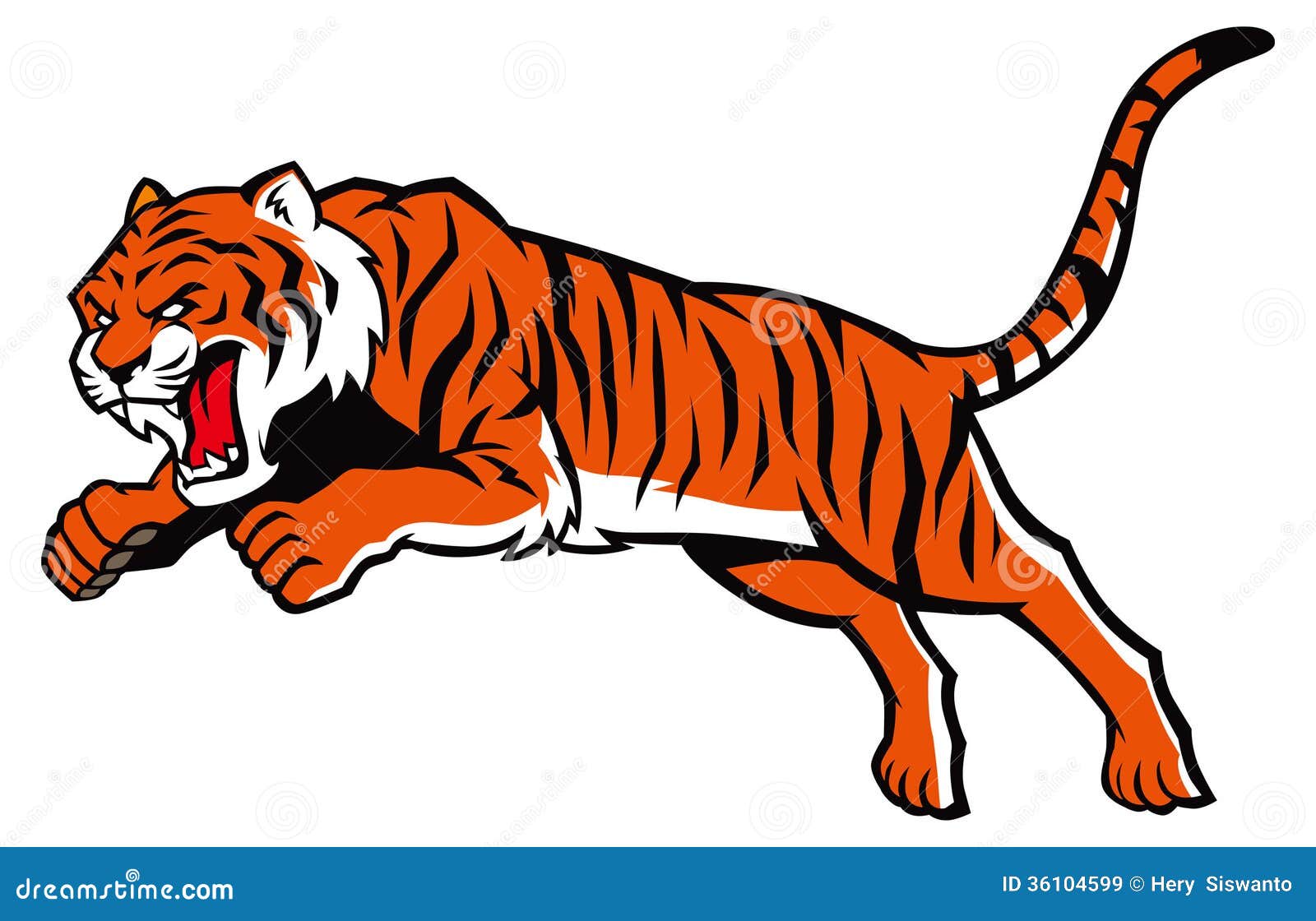 Jumping Tiger Royalty Free Stock Images - Image: 36104599