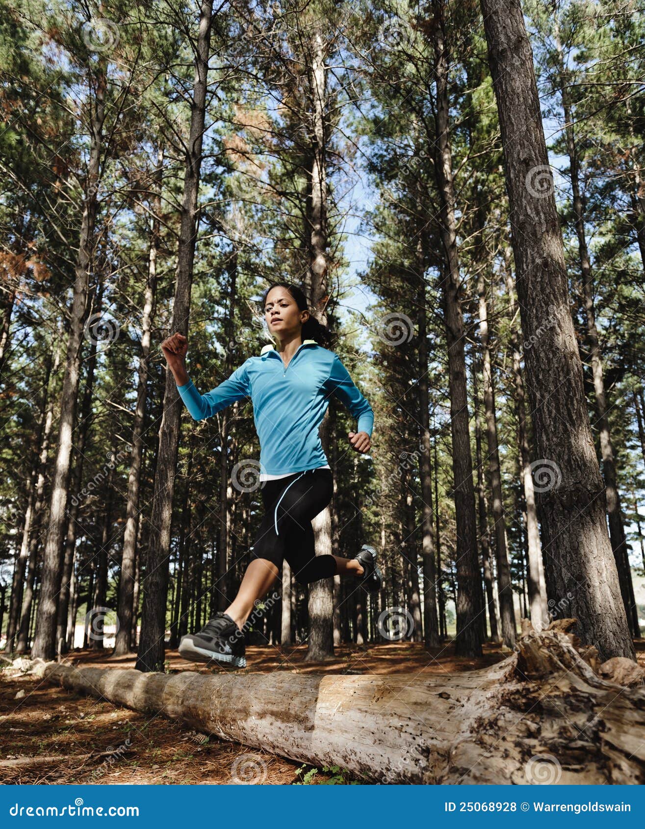 Jumping trail runner stock photo. Image of active, motion 25068928