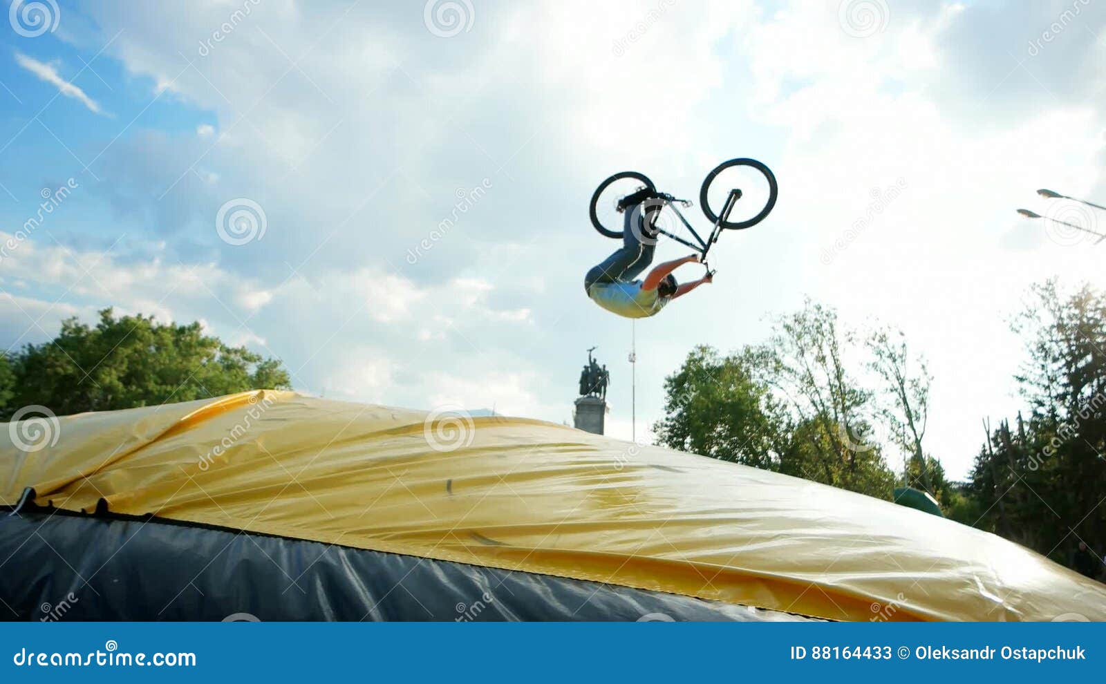 trampoline bmx bike