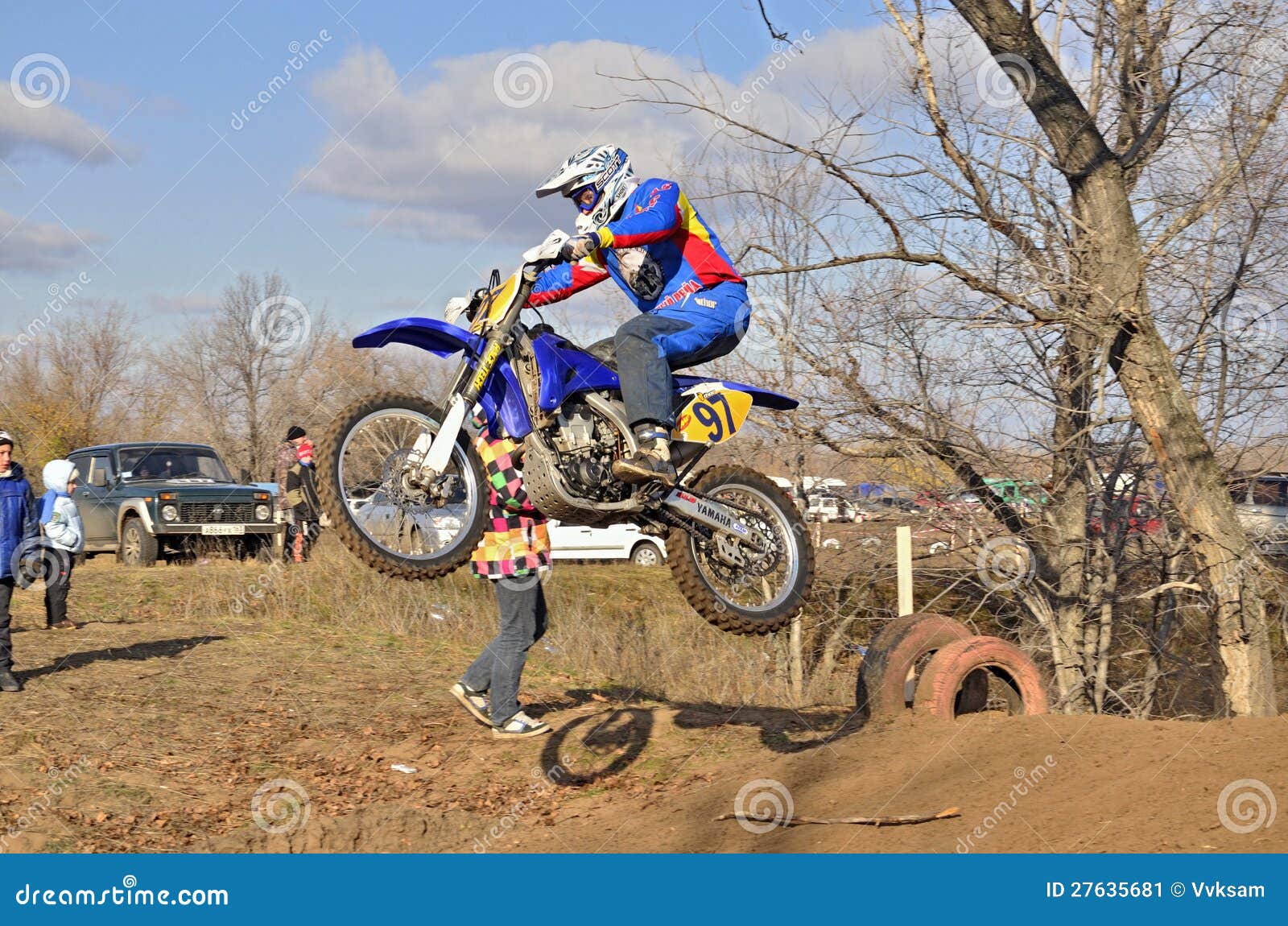 Jumping Upwards Rider Up on a Motorcycle MX Editorial Photo Image of
