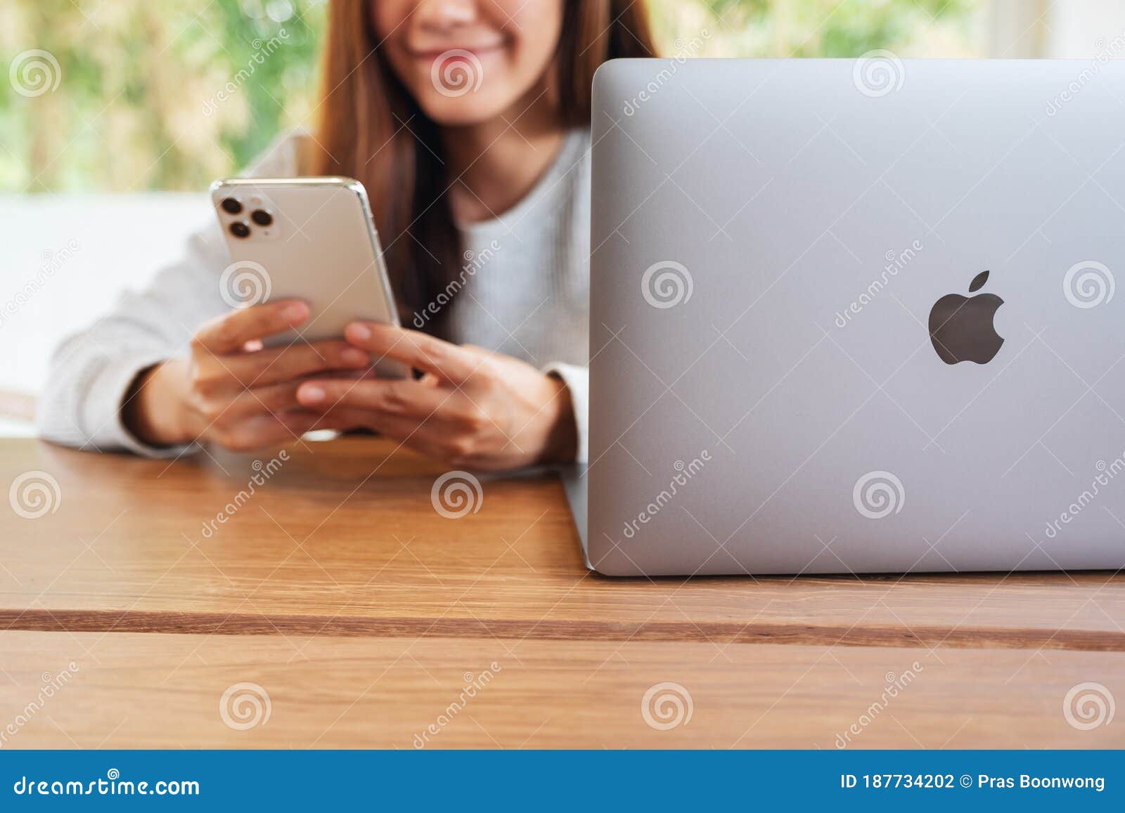 Jun 16th 2020 a Woman Using Iphone 11 Pro Max Smart Phone with Apple