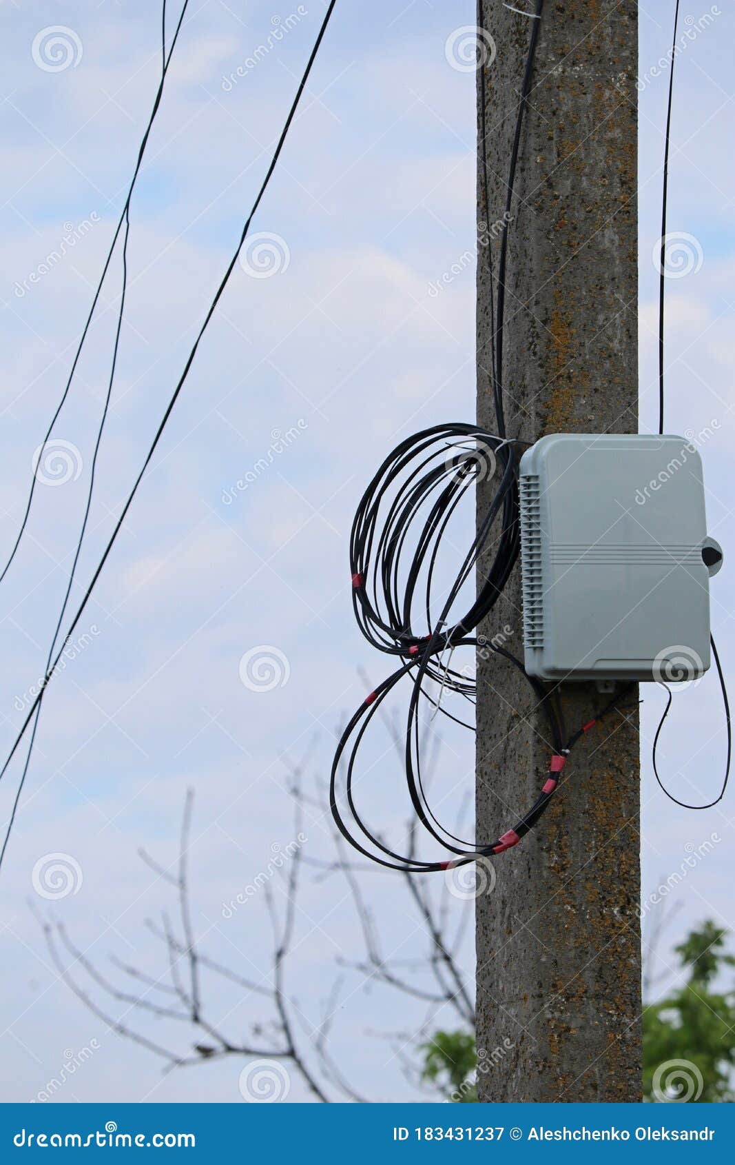 Junction Box for Optical Line. Stock Image Image of junction