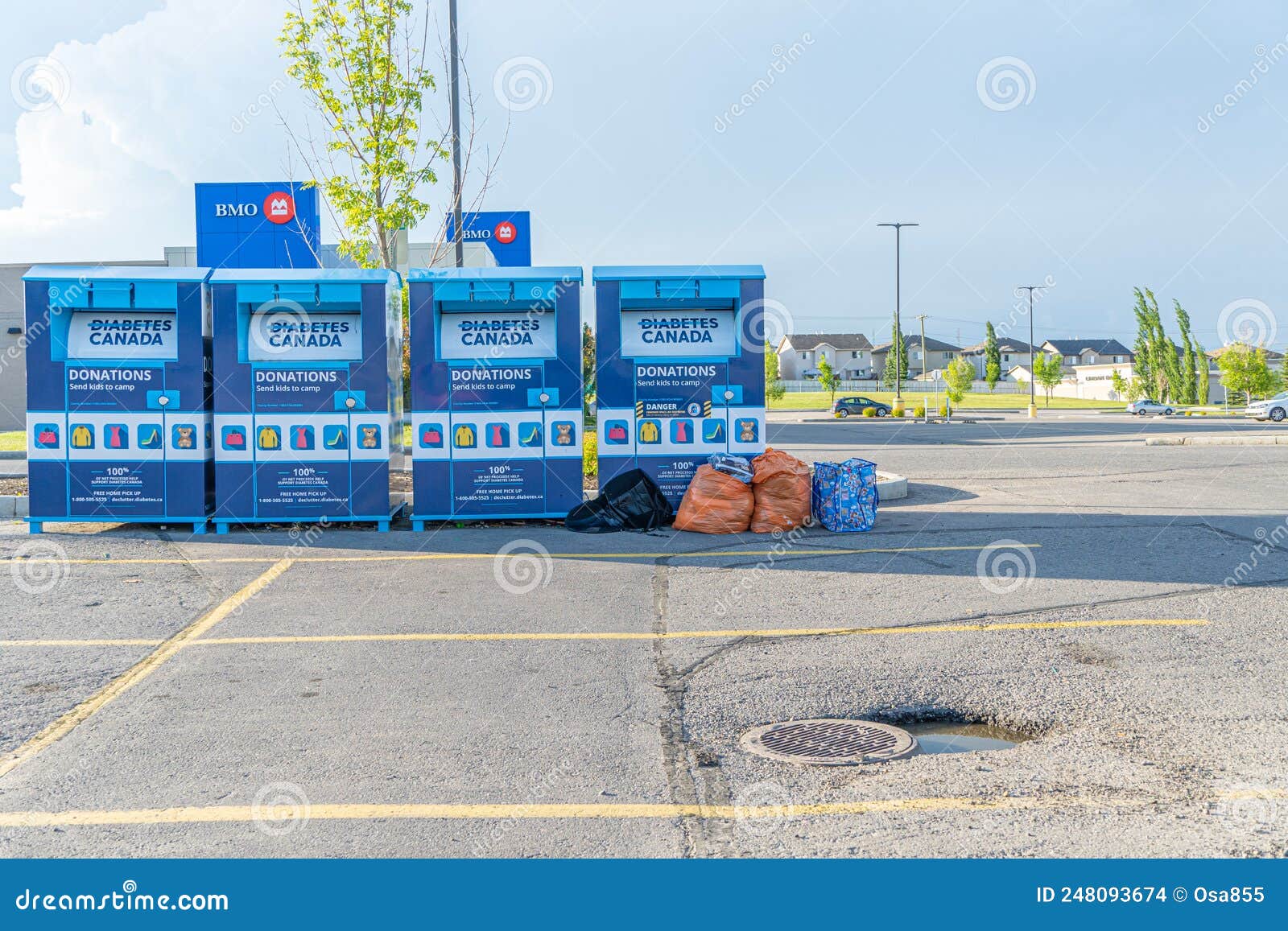 June 18 2019 Calgary Albarta Canada Diabetes Canda Clothing Donation Box Editorial Stock