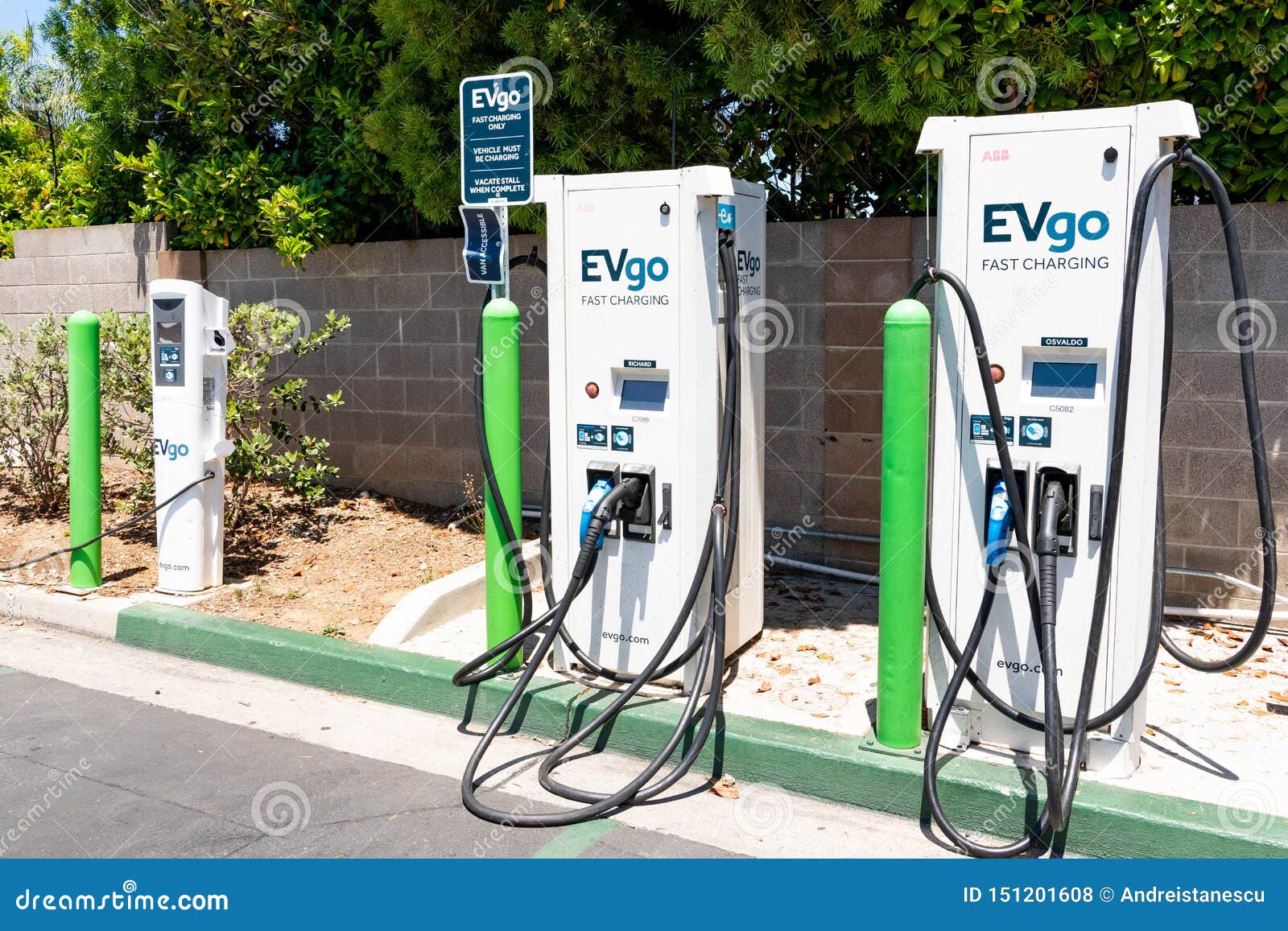 June 20 2019 Cupertino CA USA EVgo Charging Station Located In A june-20-2019-cupertino-ca-usa-evgo-charging-station-located-in-a