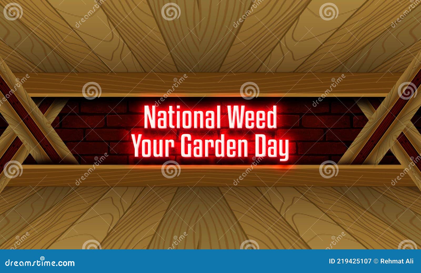 June Month Special Day. National Weed Your Garden Day, Neon Text Effect