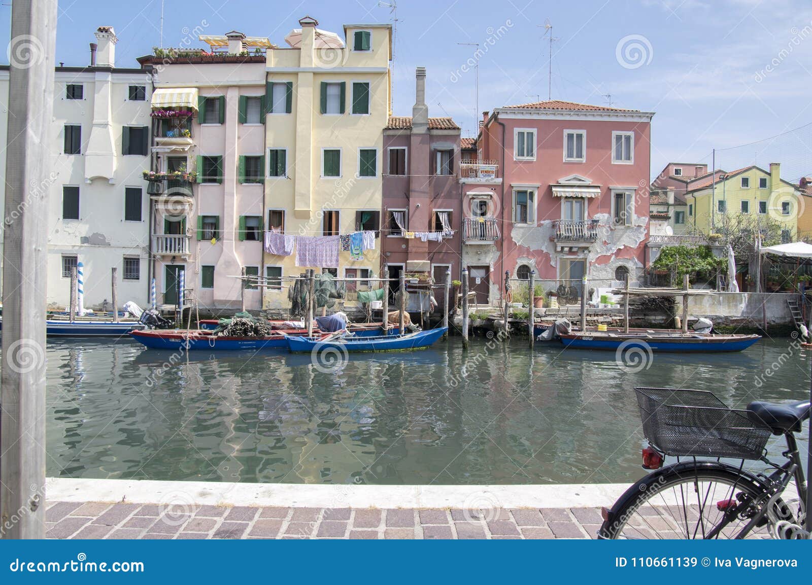 June 15, 2017 Sunny Day in Chioggia, Way of Living in Houses by the ...