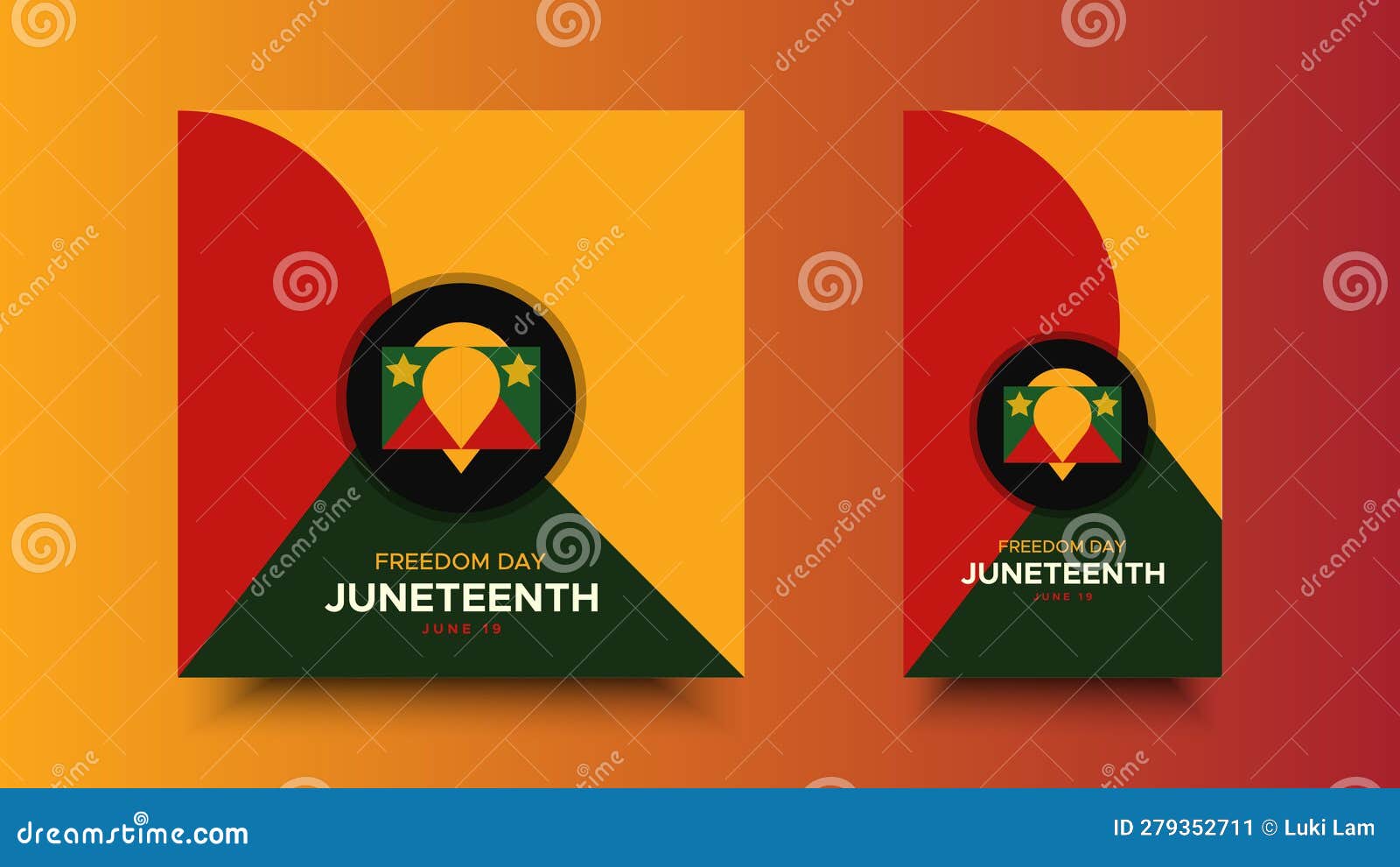 juneteenth freedom day abstract veactor . geometric social media .  background for ads, poster, card,