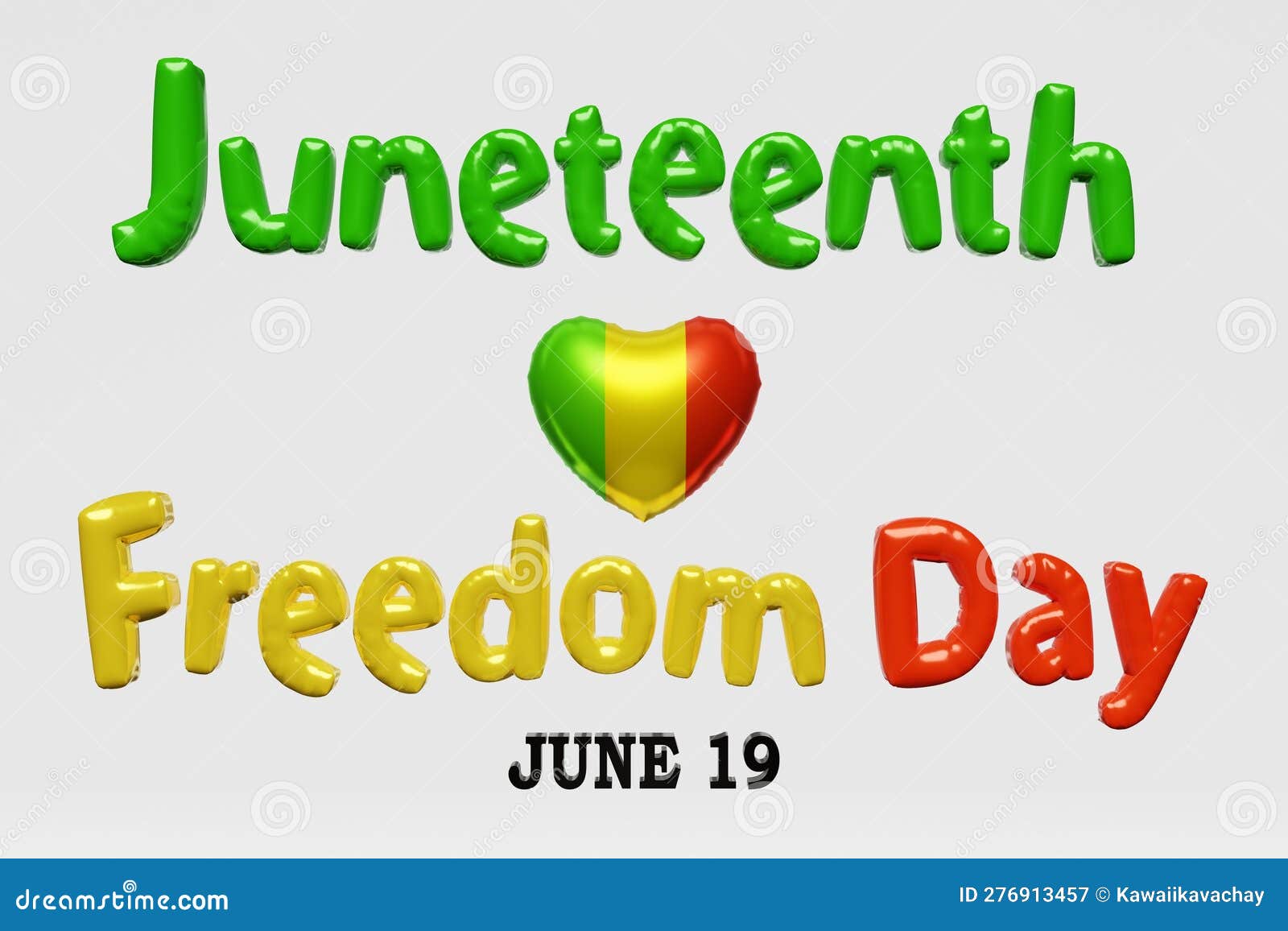 Freedom Independence Day June 19 Emancipation Day 3D