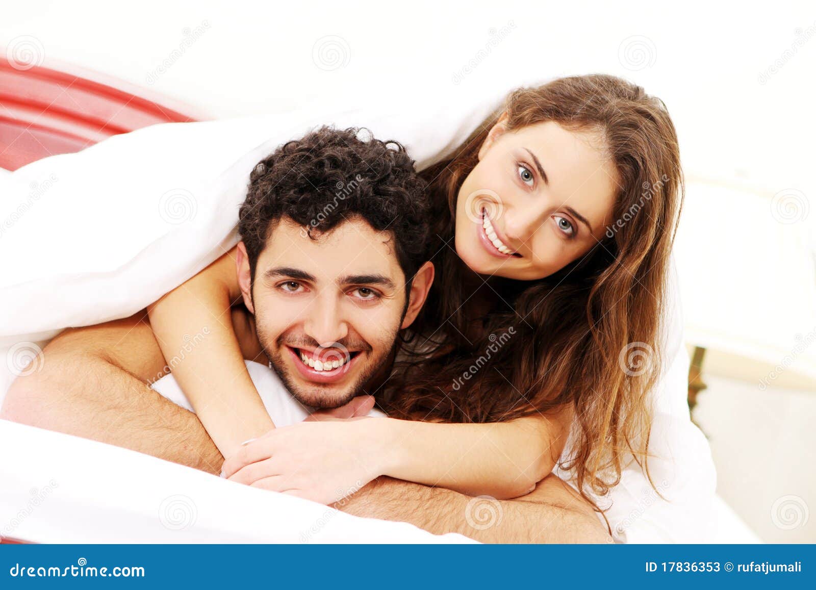Junge Paare Im Bett Stockbild Bild Von Schön Paare 17836353