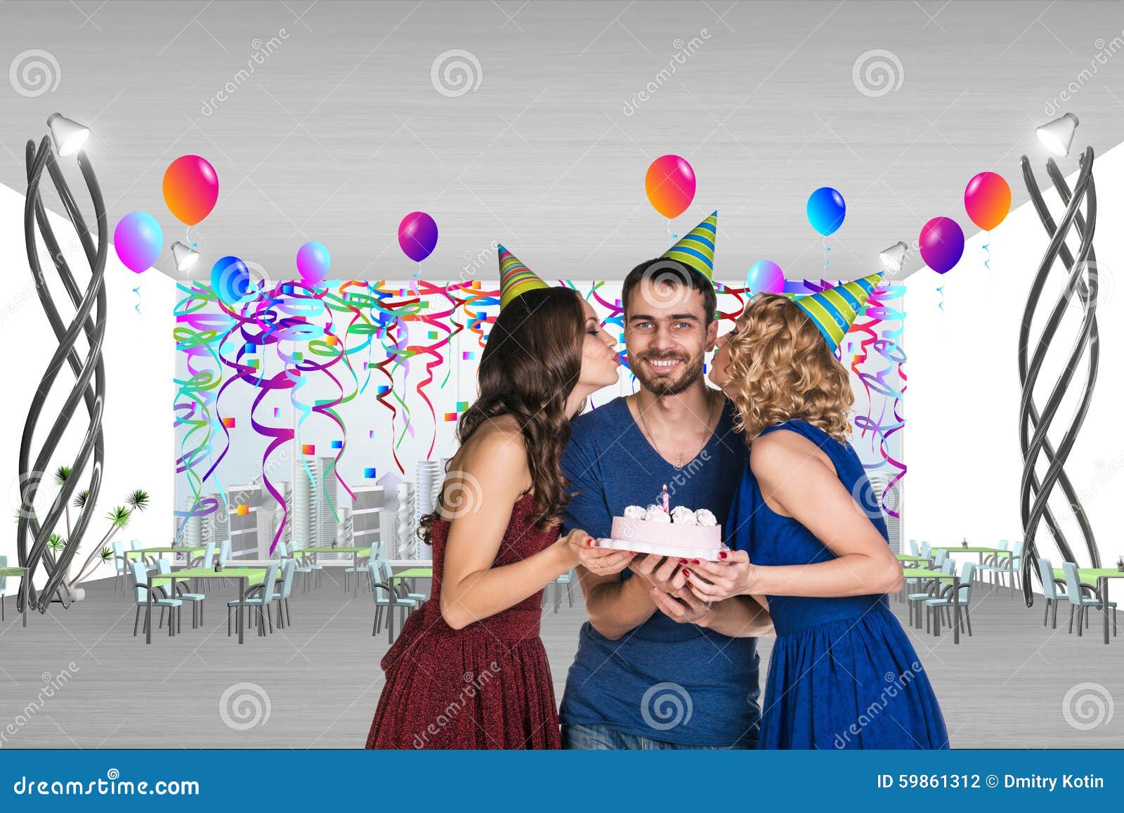 Junger Mann Feiert Geburtstag Stockfoto Bild Von Geburtstag Feiert