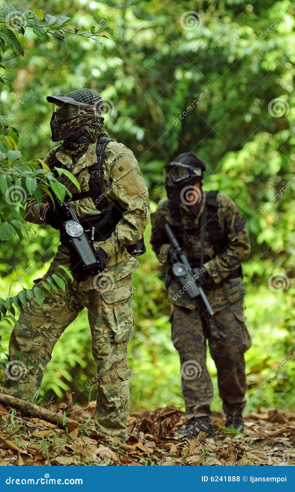 Jungle paintball stock photo. Image of shooter, soldier 6241888