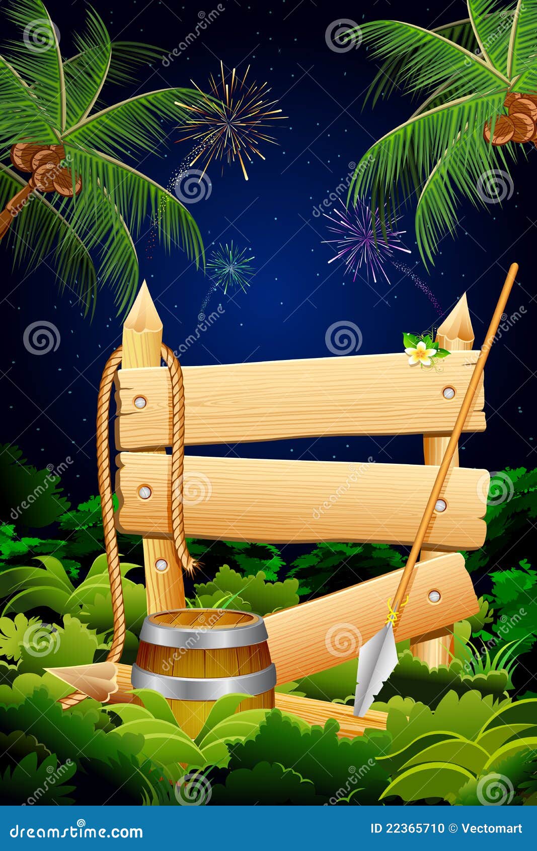 Download Jungle Party Banner stock vector. Illustration of beer ...