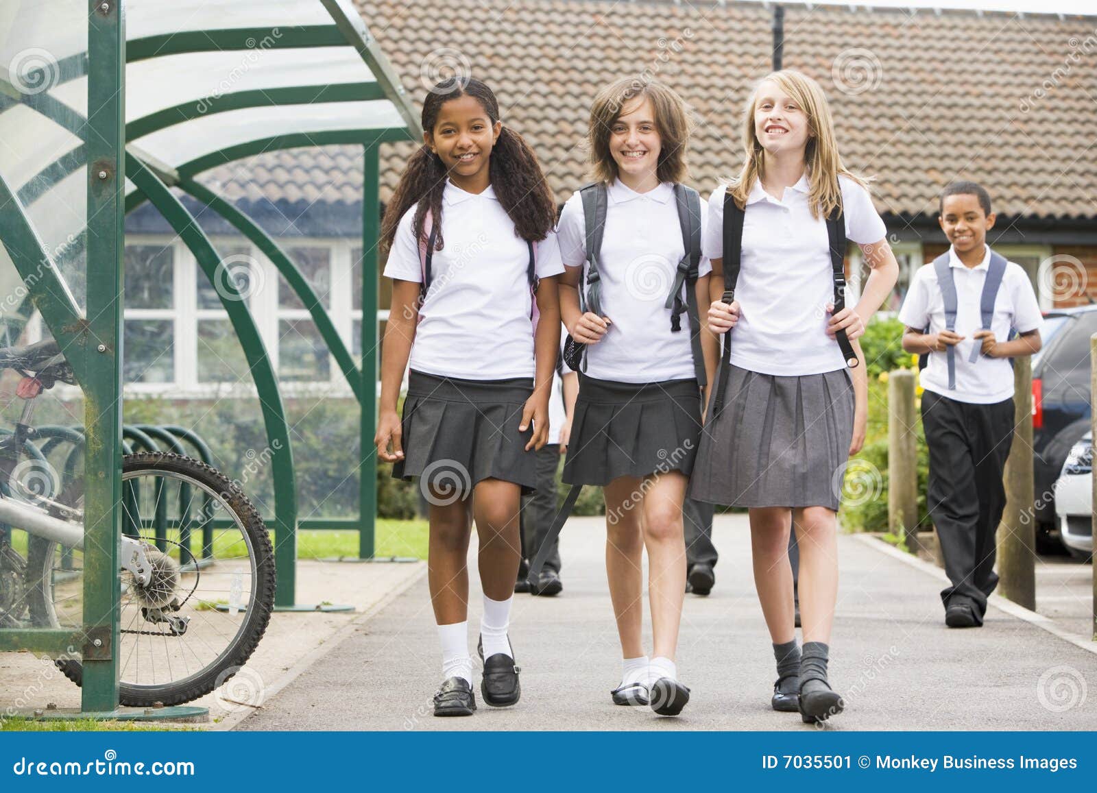 junior school children leaving school