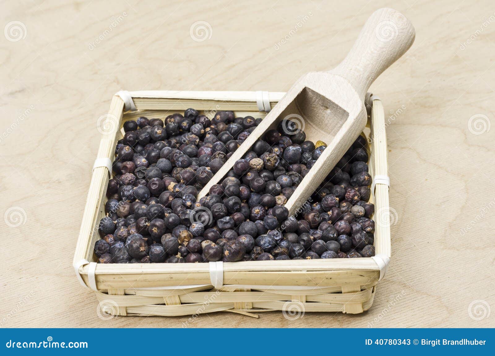 Juniper Berries in a Basket Stock Image Image of juniper, spice 40780343