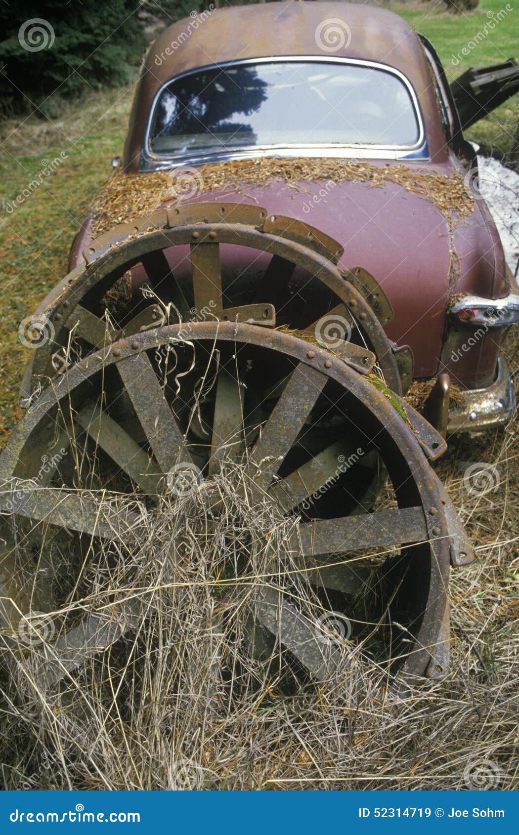A Junk Car in a Junk Yard in Northern Idaho Editorial Stock Image