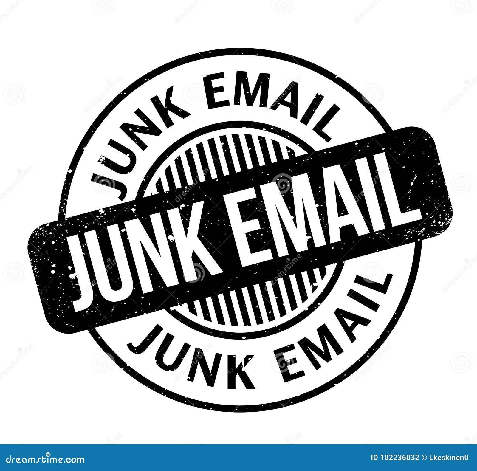 Junk Email rubber stamp stock vector. Illustration of sign 102236032