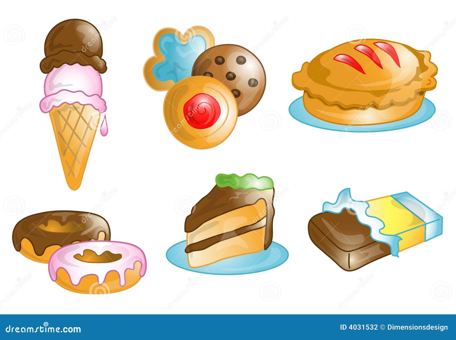 junk food and dessert icons