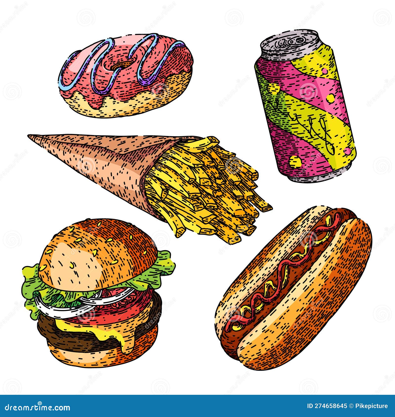 fast food drawing | food drawing | drawing food | how to draw food | junk  food drawing | Easy drawings, Drawings, Food drawing