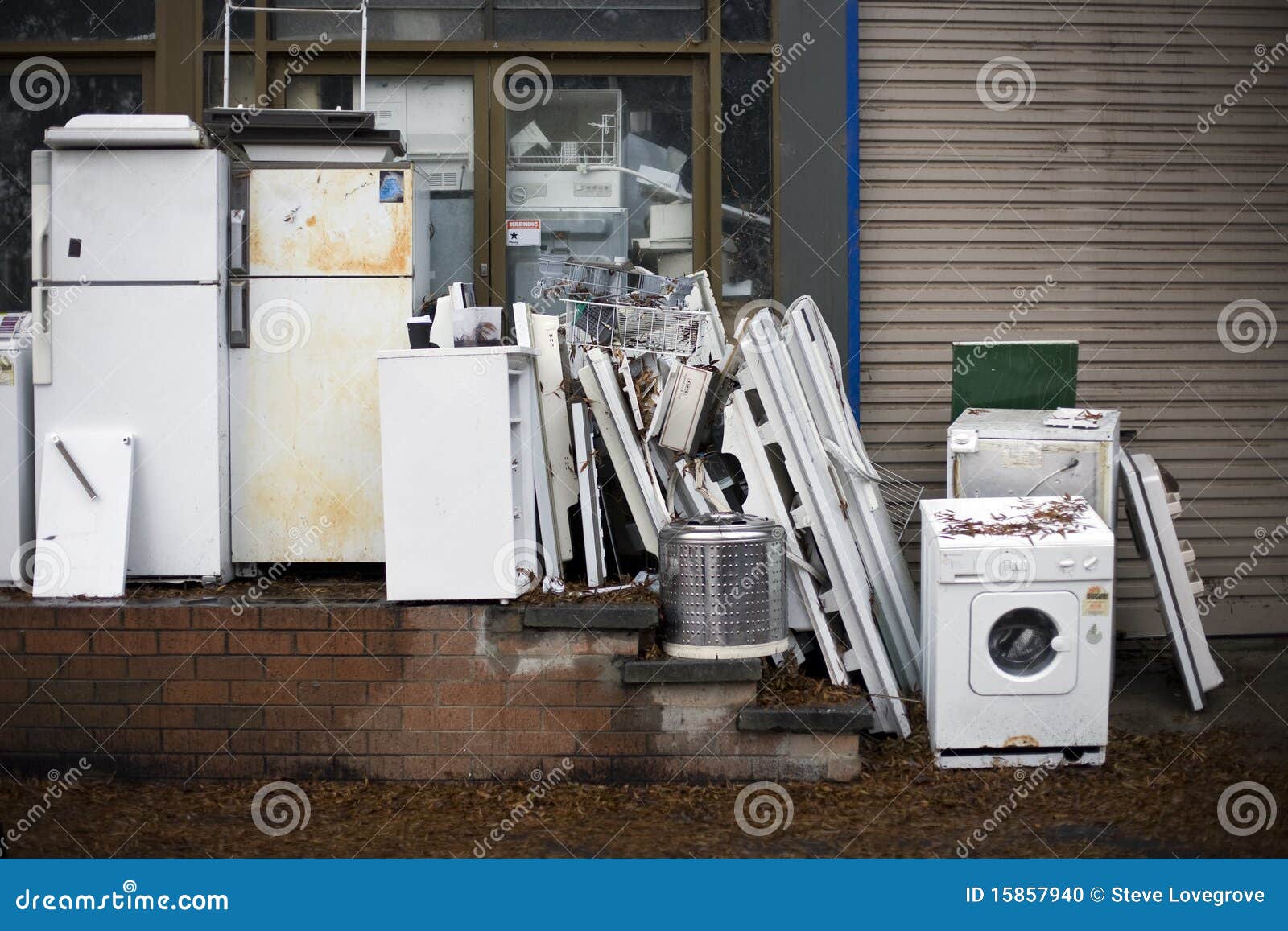Junk White Goods stock photo. Image of fridge, refridgerator 15857940