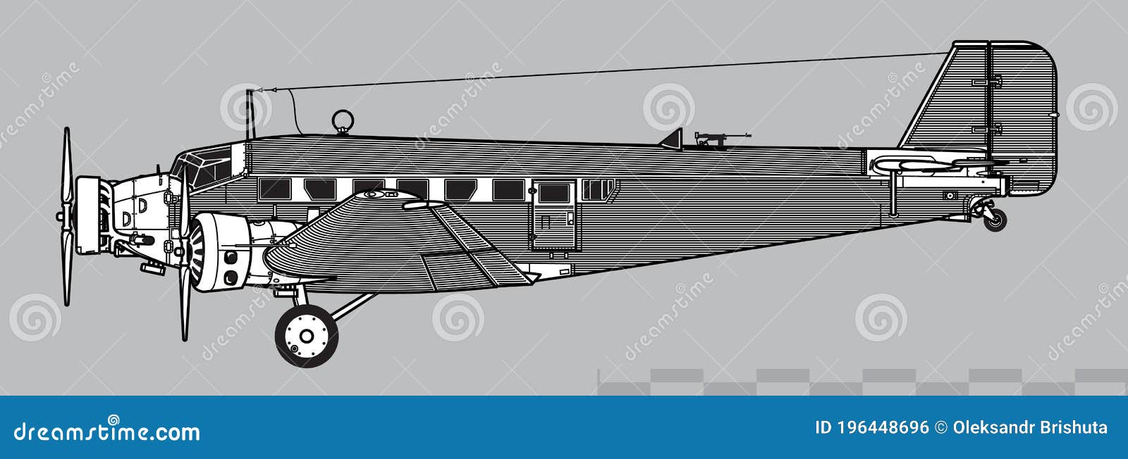 Junkers Ju 52 Dibujo De Vectores De Aviones De Transporte De La Segunda  Guerra Mundial Ilustración del Vector - Ilustración de europa, aeroplano:  196448696
