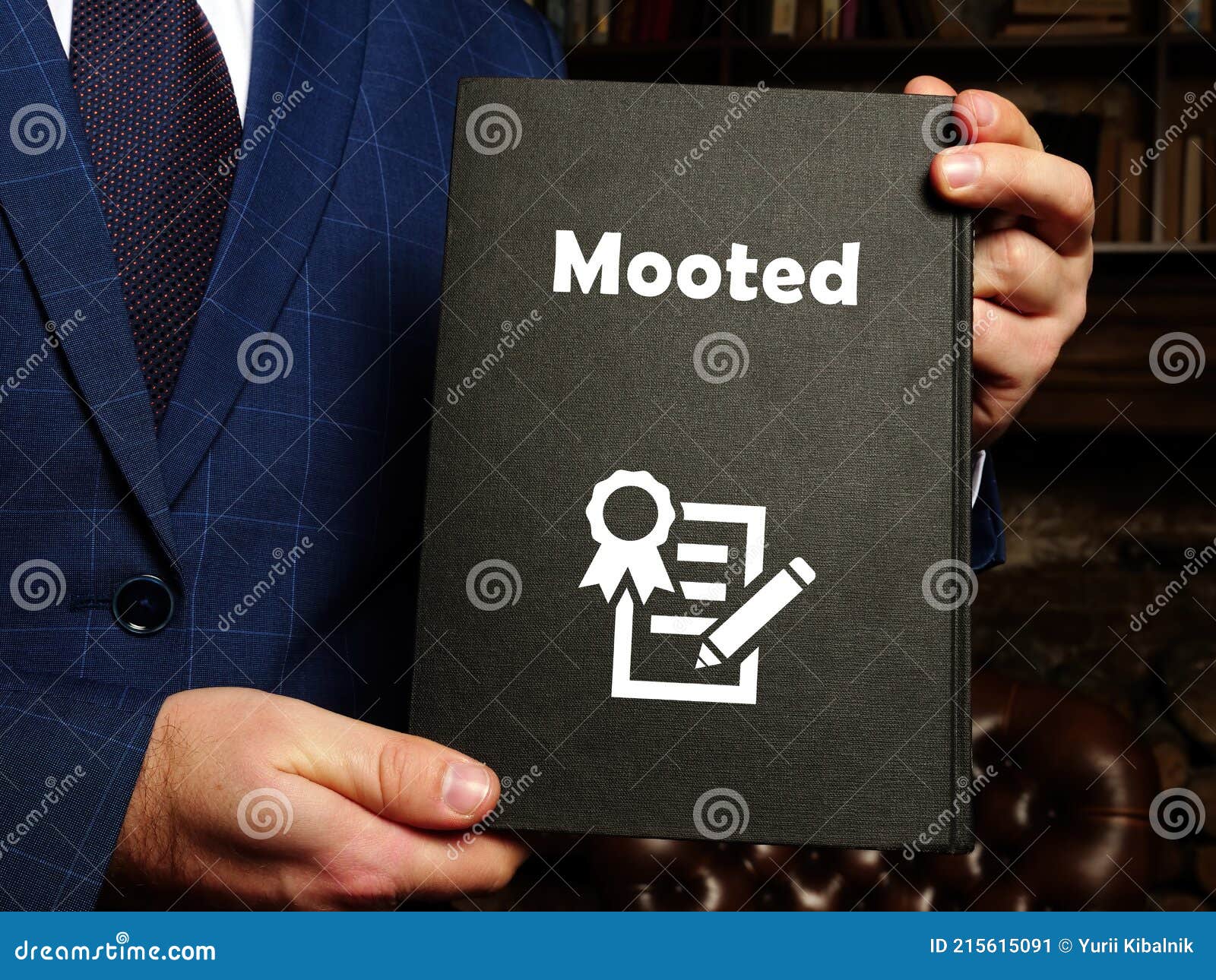 juridical concept about mooted with inscription on the piece of paper