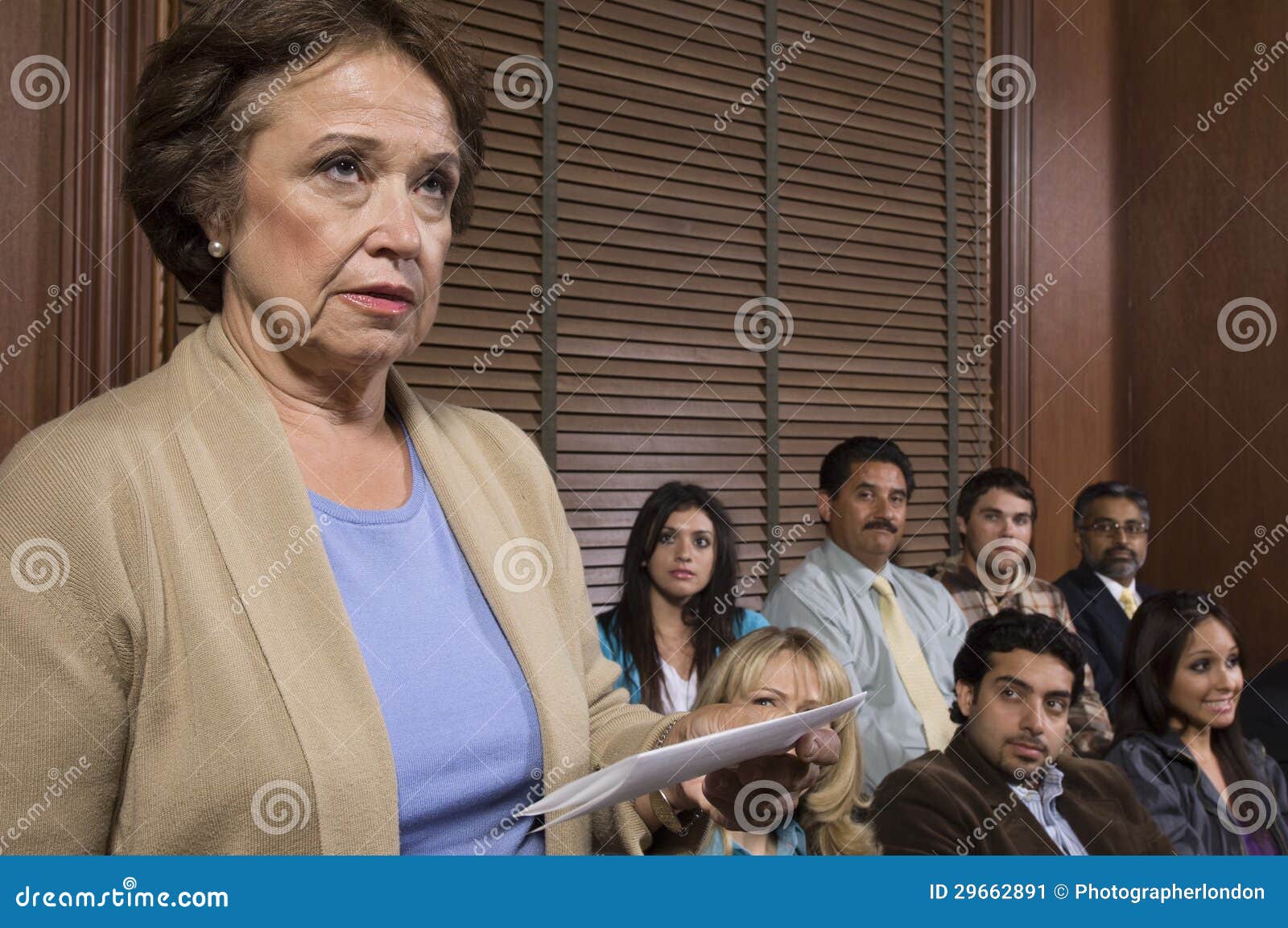 Juror in Jury Box stock image. Image of boomer, indian 29662891