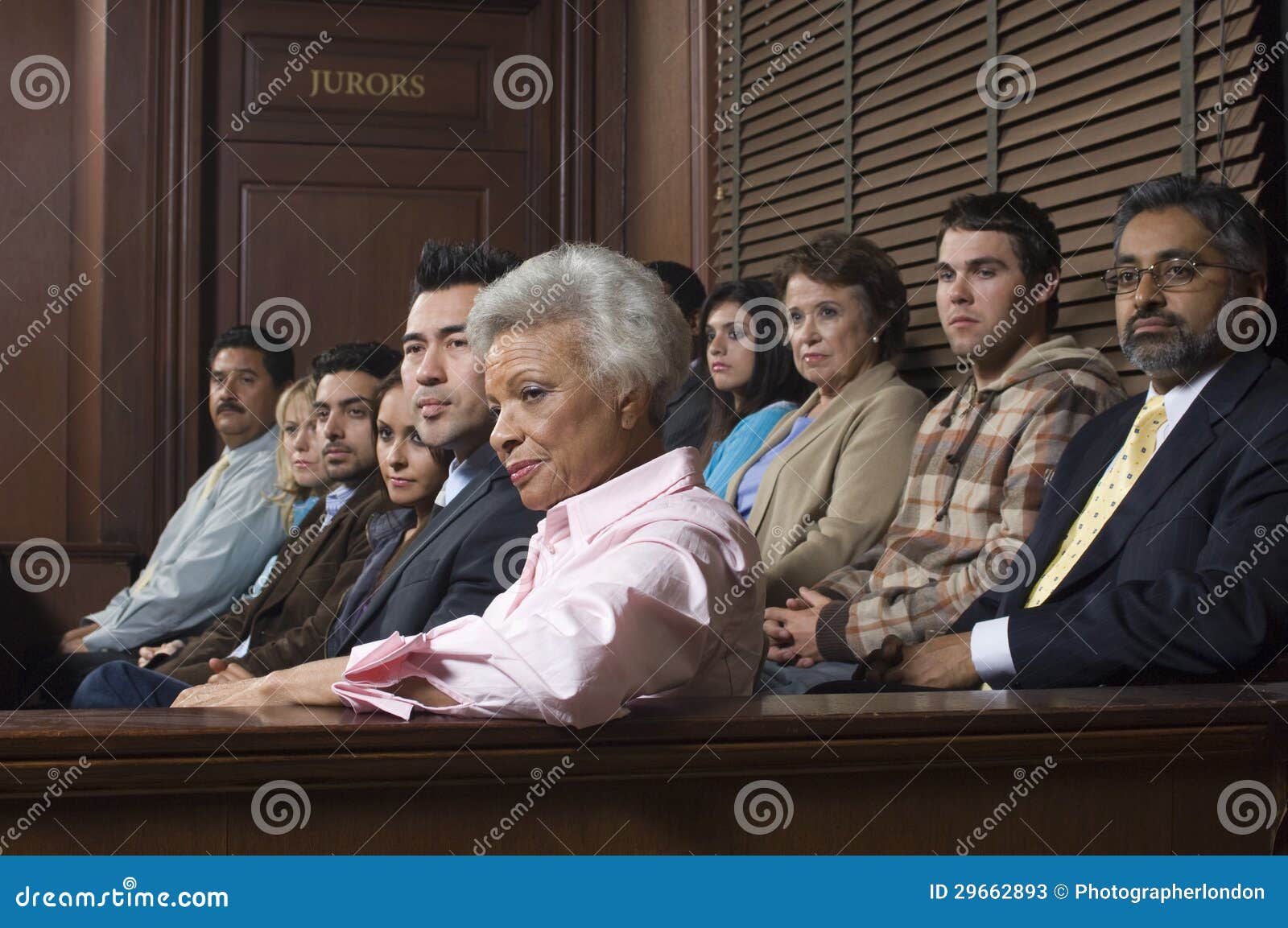 jurors sitting in courtroom