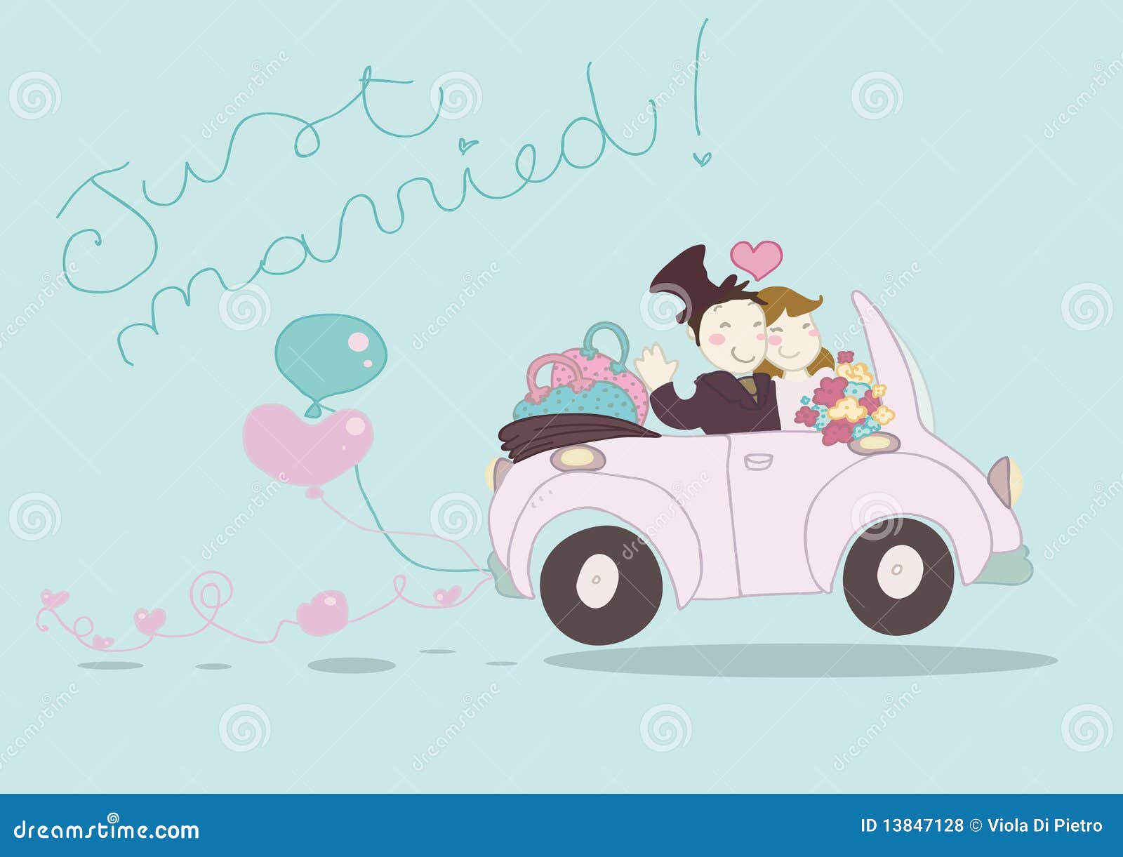 free clipart just married car - photo #45